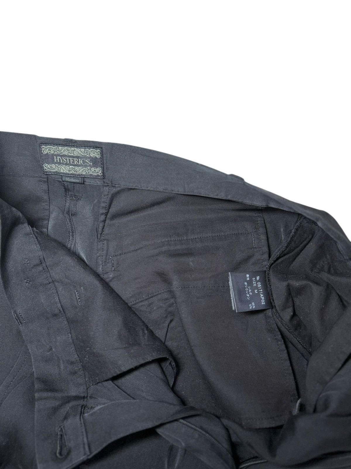 Hysteric Glamour Rare Vintage Hysteric Glamour Silk Black Trousers Size 28" / US 6 / IT 42 - 6 Thumbnail