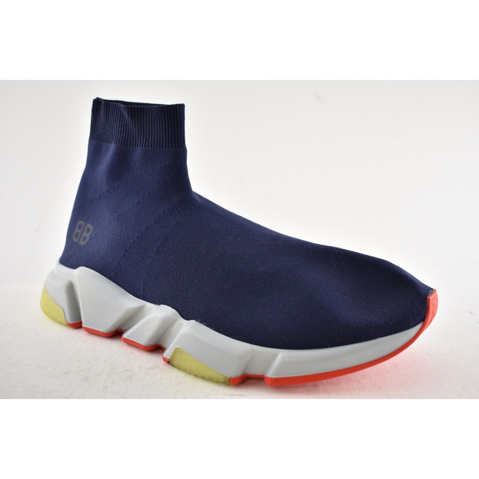 Balenciaga Balenciaga Mens Speed Sock Navy Grey BB Logo Sneaker 44 11 Size US 11 / EU 44 - 4 Thumbnail