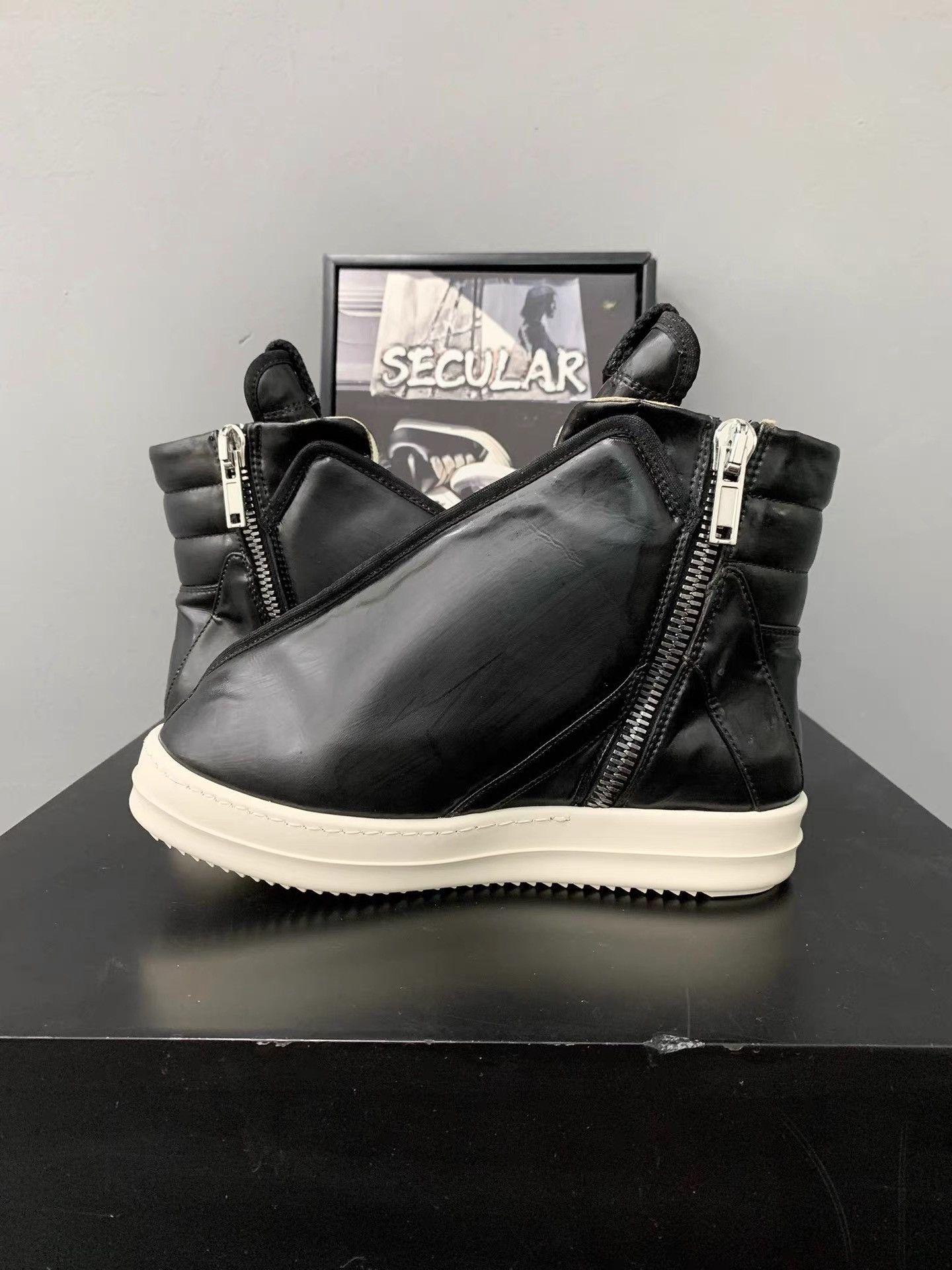 Rick Owens Rick Owens Leather Hoof Dunk K34 Size US 6 / IT 36 - 6 Thumbnail