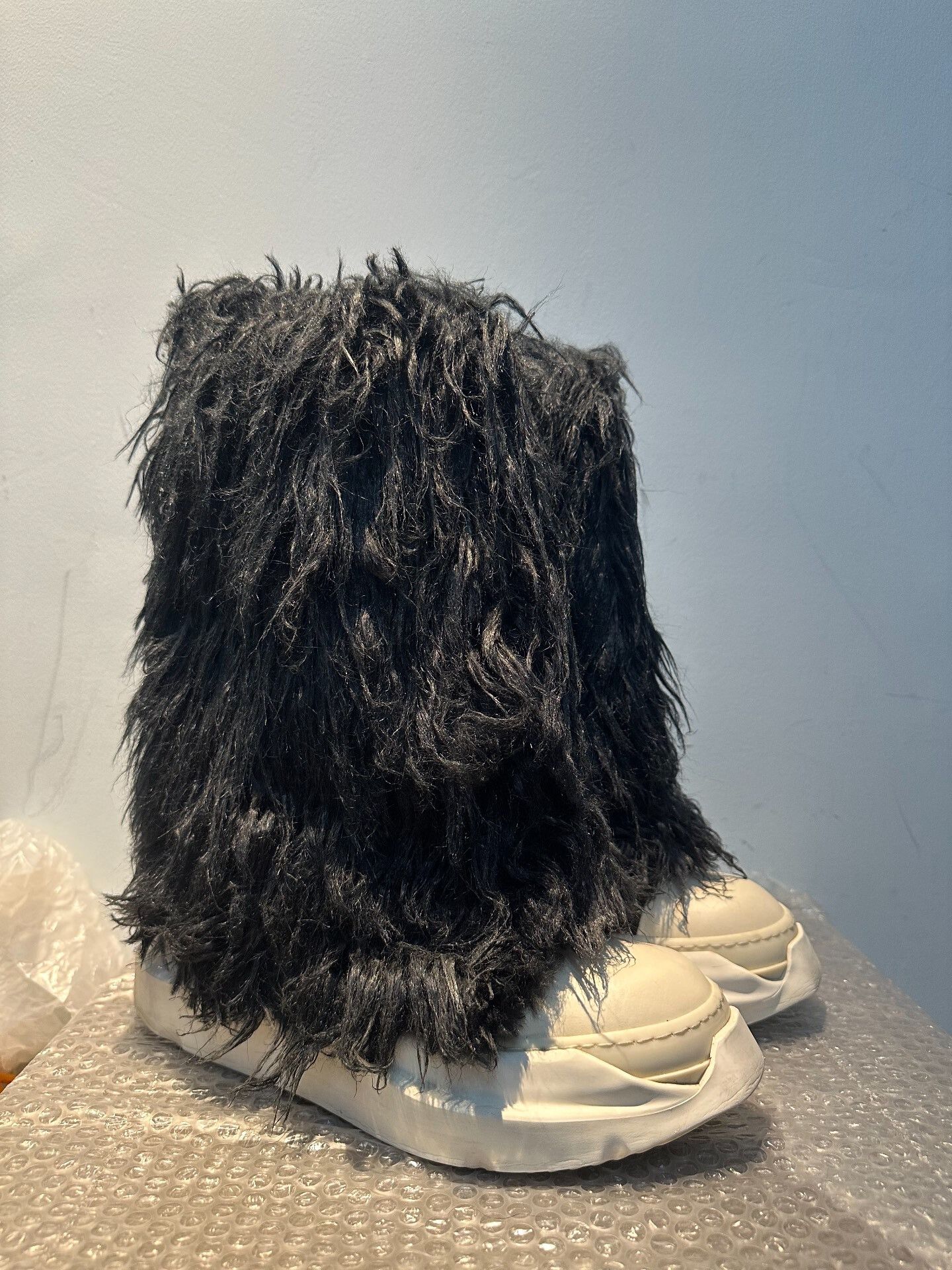 Rick Owens Rick Owens Furry Ultra-High Thick Sole Boots Size US 7 / EU 40 - 1 Thumbnail