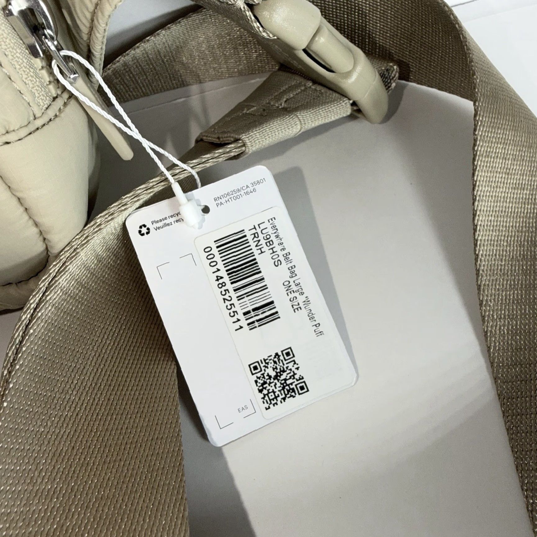 Lululemon Lululemon Everywhere Belt Bag Large Wunder Puff Trench Beige New Size ONE SIZE - 5 Thumbnail