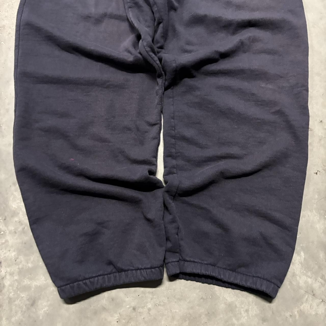 Japanese Brand × Vintage Crazy Vintage Y2K/2000s Baggy Faded Navy Blue Skater Essential Sweatpants! Size US 34 / EU 50 - 5 Thumbnail