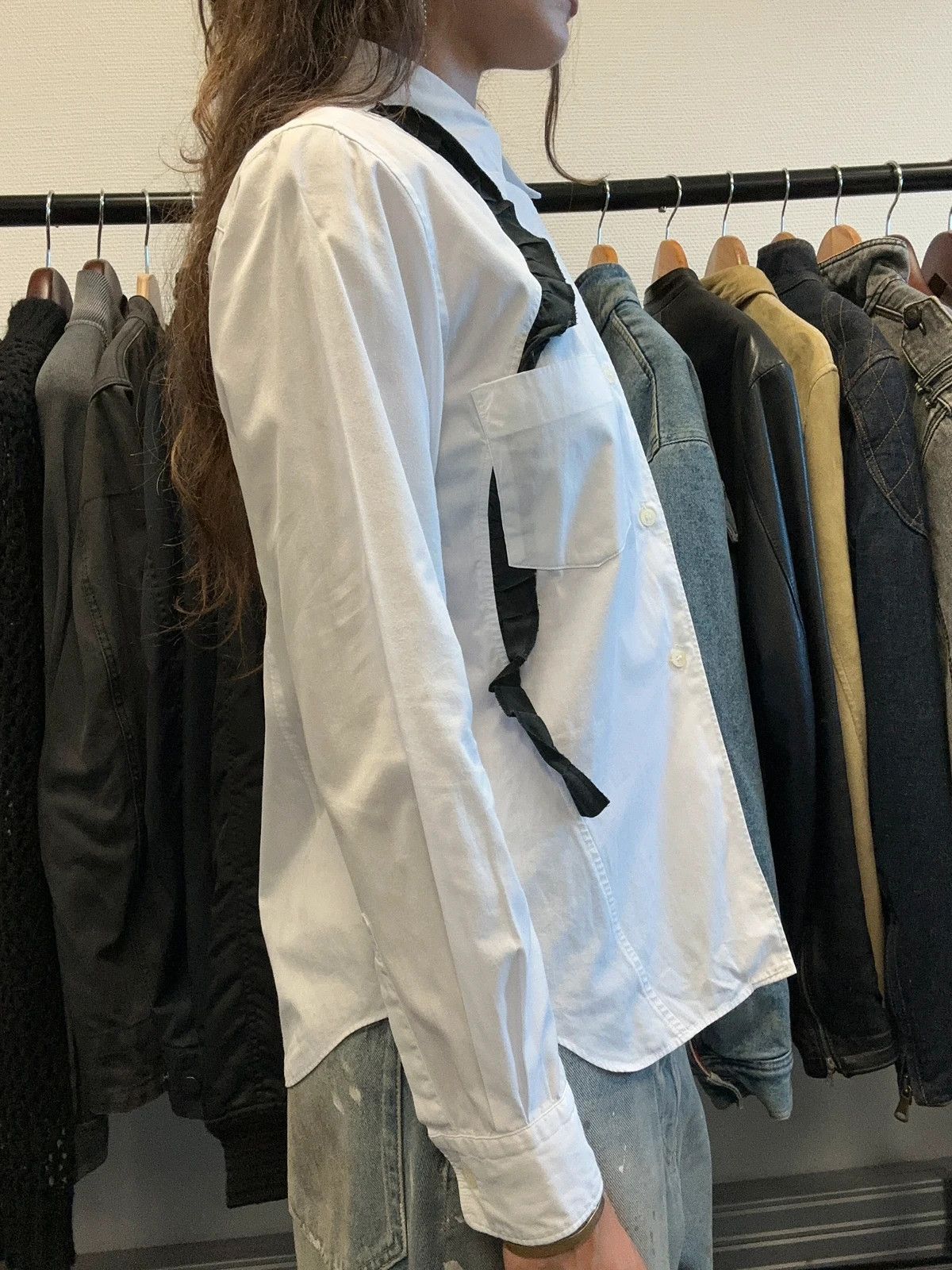 Comme des Garcons Comme Des Garçons Black AD2010 White & Black Straps Shirt Size XS / US 0-2 / IT 36-38 - 3 Thumbnail