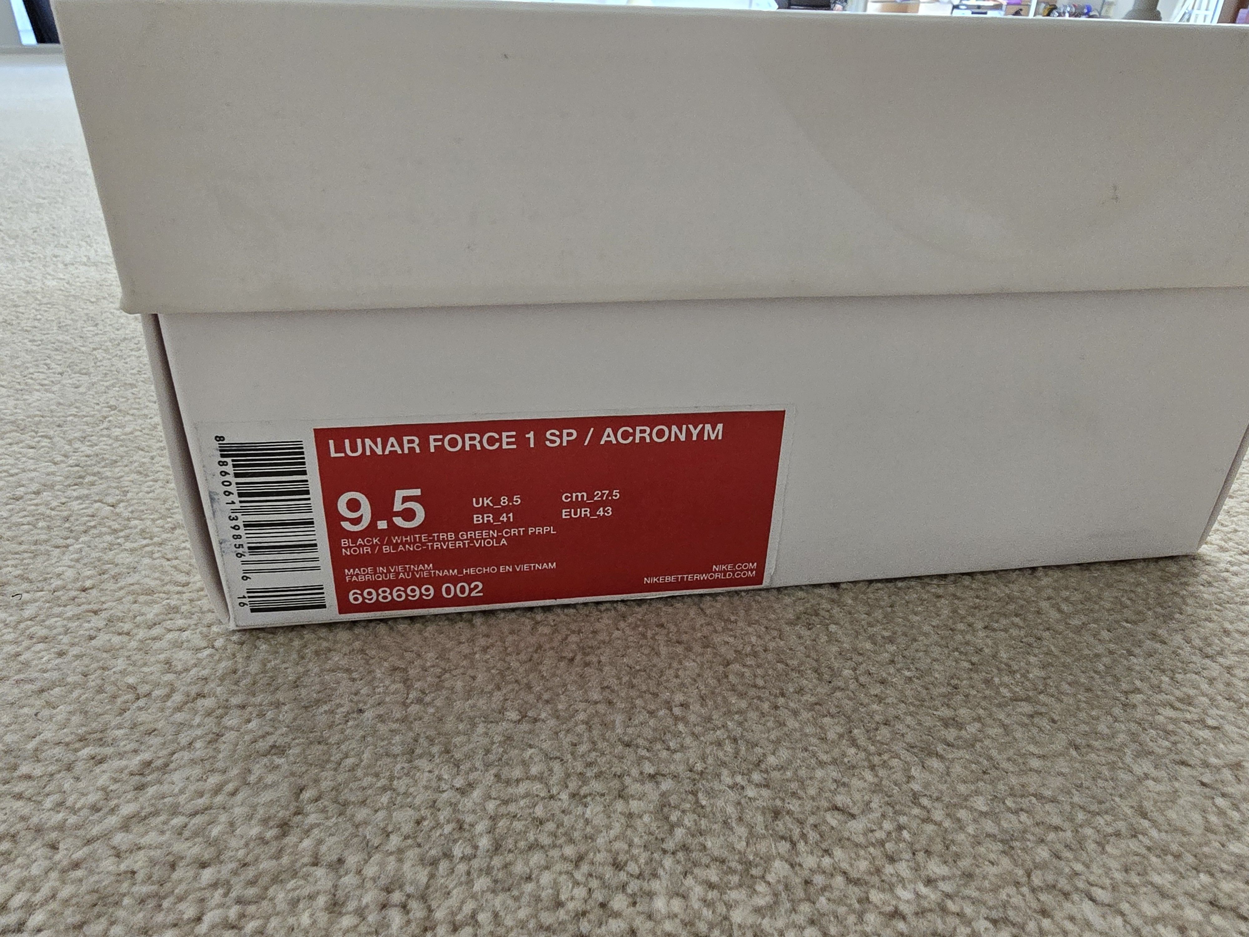 Acronym × Nike Acronym x Nike Lunar Force 1 SP Zip Green/Purple/Black Size US 9.5 / EU 42-43 - 9 Thumbnail
