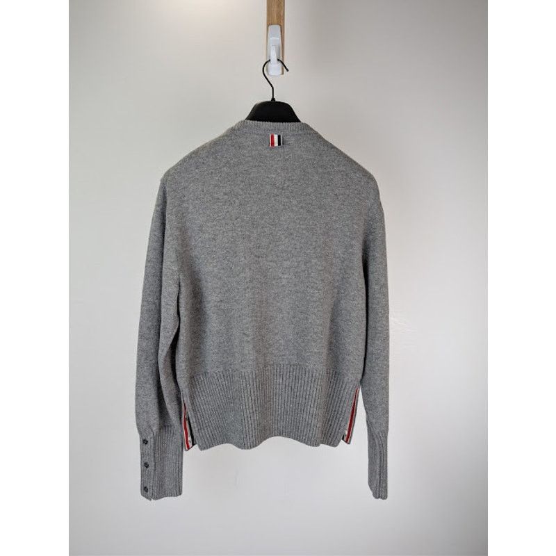 Thom Browne o1rshd1 Holiday Scenery Wool Crew Neck Sweater in Light Grey Size US XXL / EU 58 / 5 - 9 Thumbnail