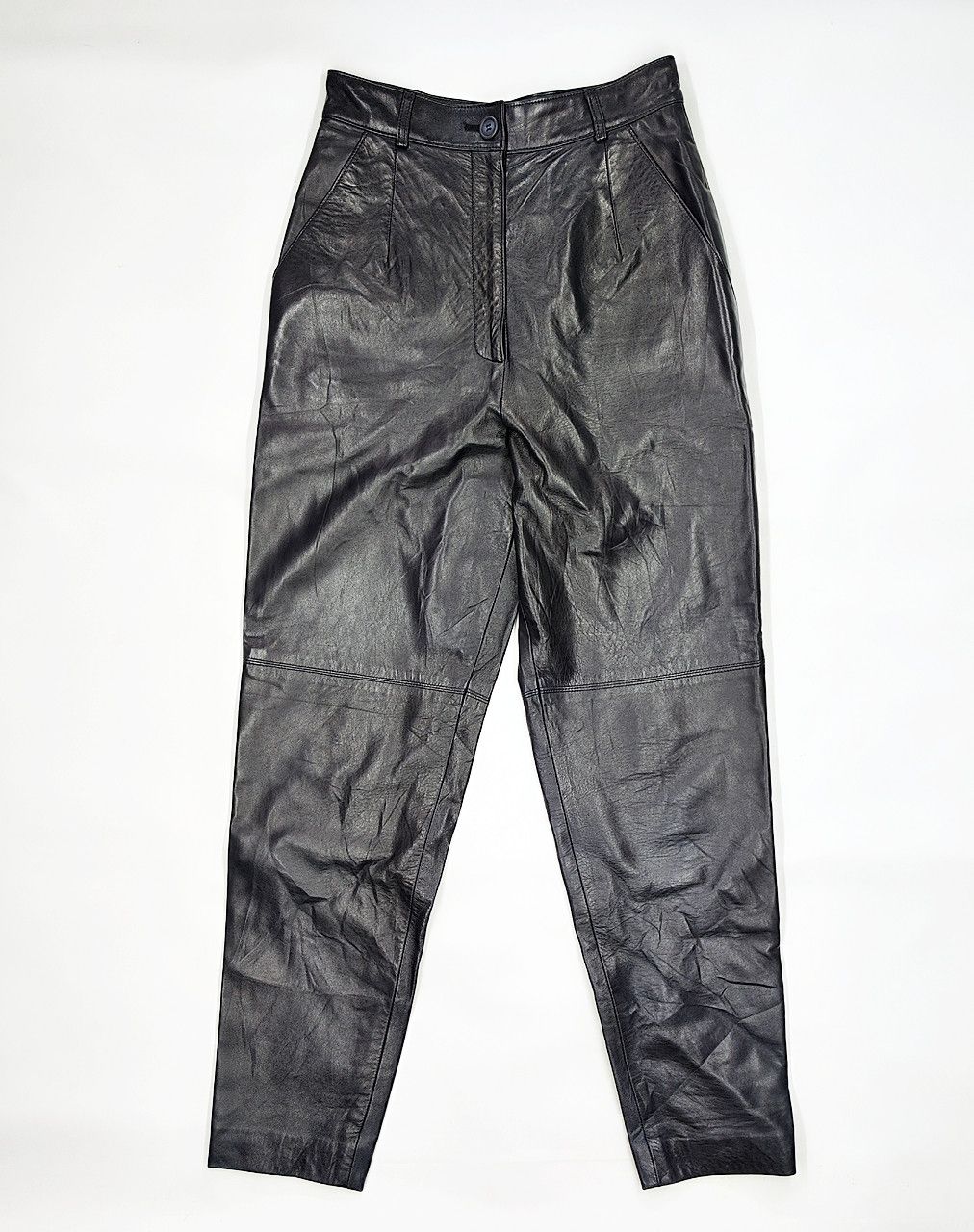 Genuine Leather MONDRIAN full leather black biker pant waist 27 inch Size 27" / US 4 / IT 40 - 1 Thumbnail