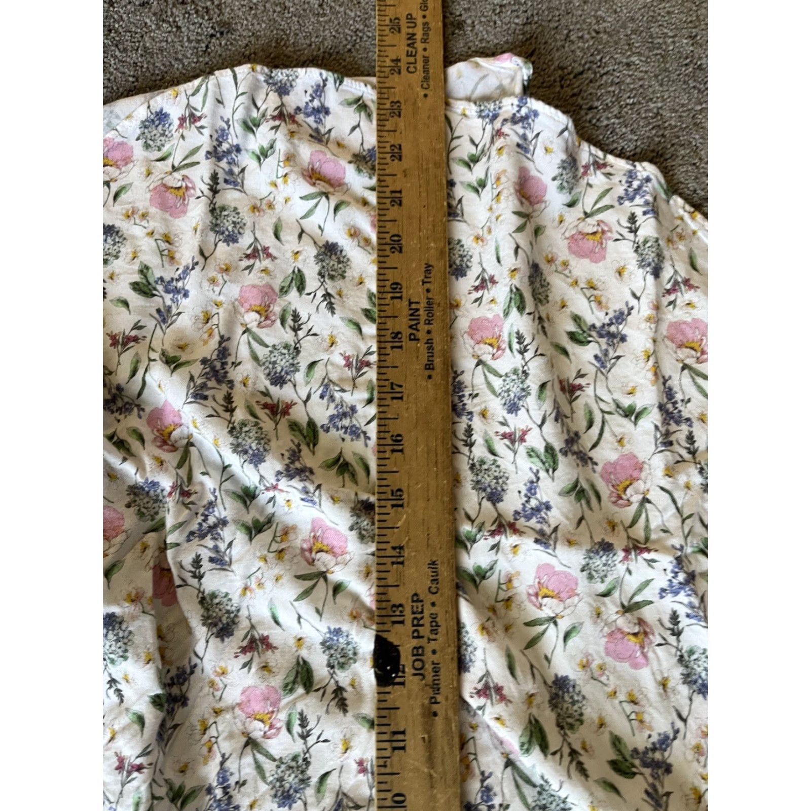 H&M H&M Floral Blouse Women Size 4 Short Sleeve Multicolor Lightweight Stretch Size 27" / US 4 / IT 40 - 5 Thumbnail