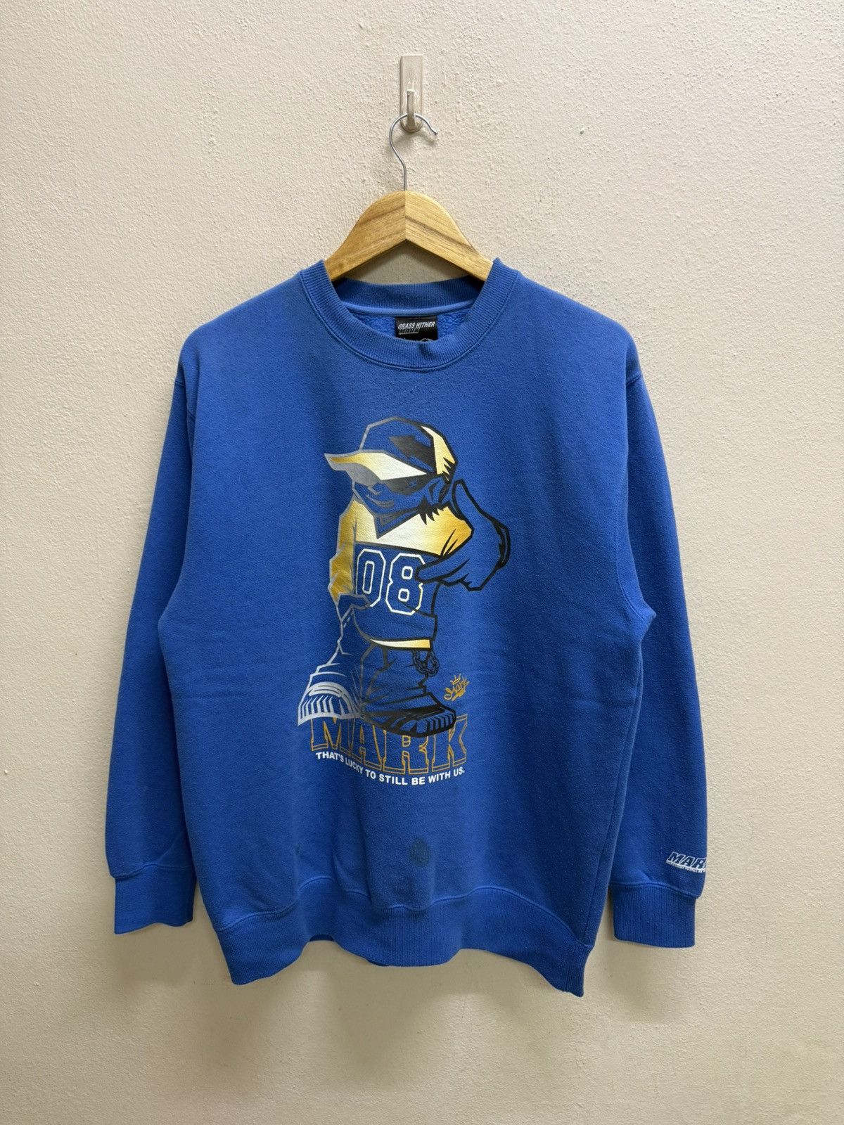 Japanese Brand Vintage Y2k Grass Hither Mark Graphic Sweatshirt Size US L / EU 52-54 / 3 - 15 Thumbnail