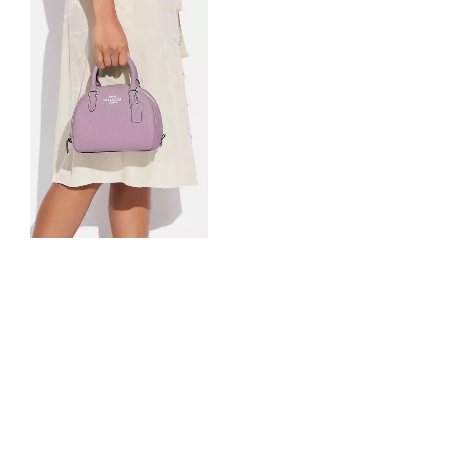Coach COACH Sydney Satchel Crossbody Bag Ice Purple Crossgrain Leather CA202 New Women's Crossbody Bag Size ONE SIZE - 9 Thumbnail