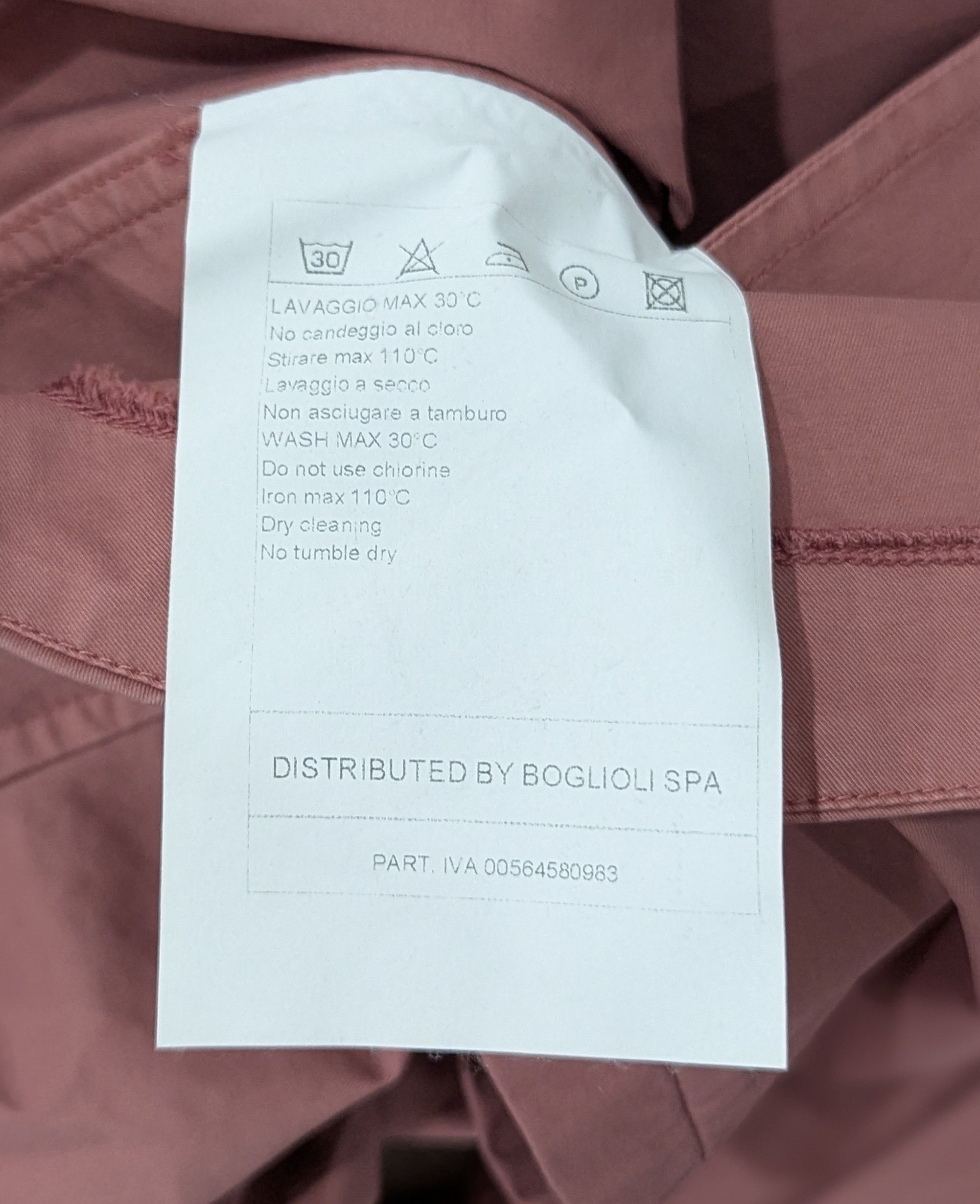 Boglioli BOGLIOLI Stretch Cotton Button Front Overshirt Pink Medium Size US M / EU 48-50 / 2 - 8 Thumbnail