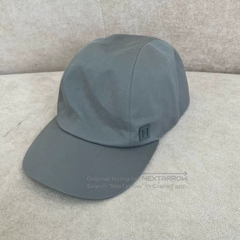 Hermes Hermes size 61 Gray logo print baseball cap Size ONE SIZE - 1 Thumbnail