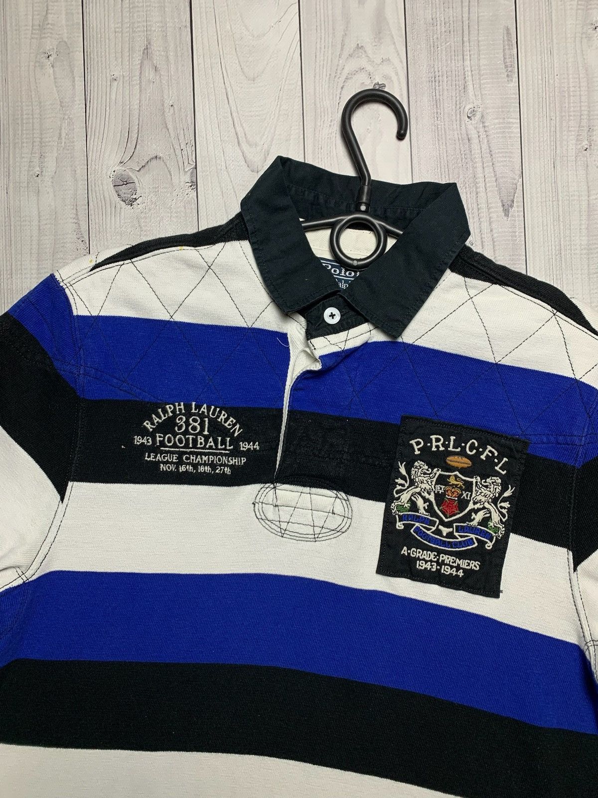Polo Ralph Lauren × Vintage Vintage polo Ralph Lauren rugby striped size M rare logo Size US M / EU 48-50 / 2 - 2 Thumbnail