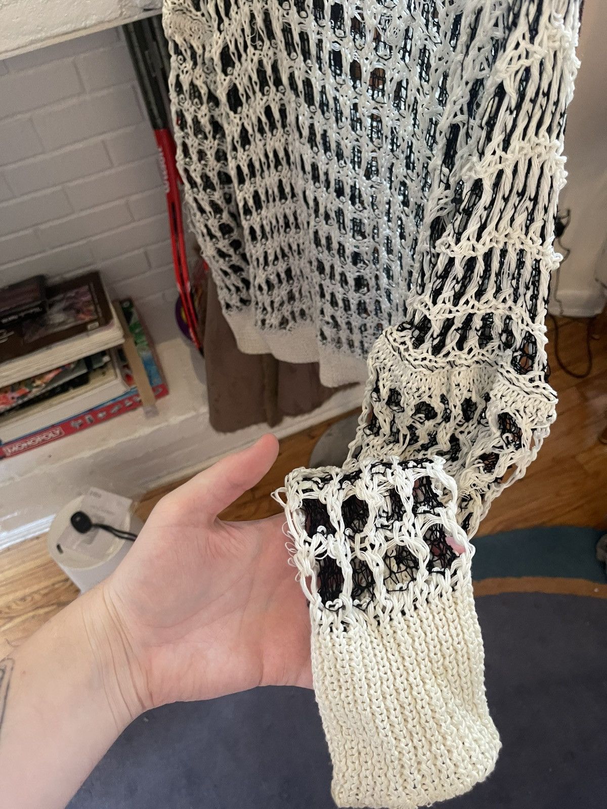 Sulvam Sulvam Mesh Over Knit White Size US S / EU 44-46 / 1 - 4 Thumbnail