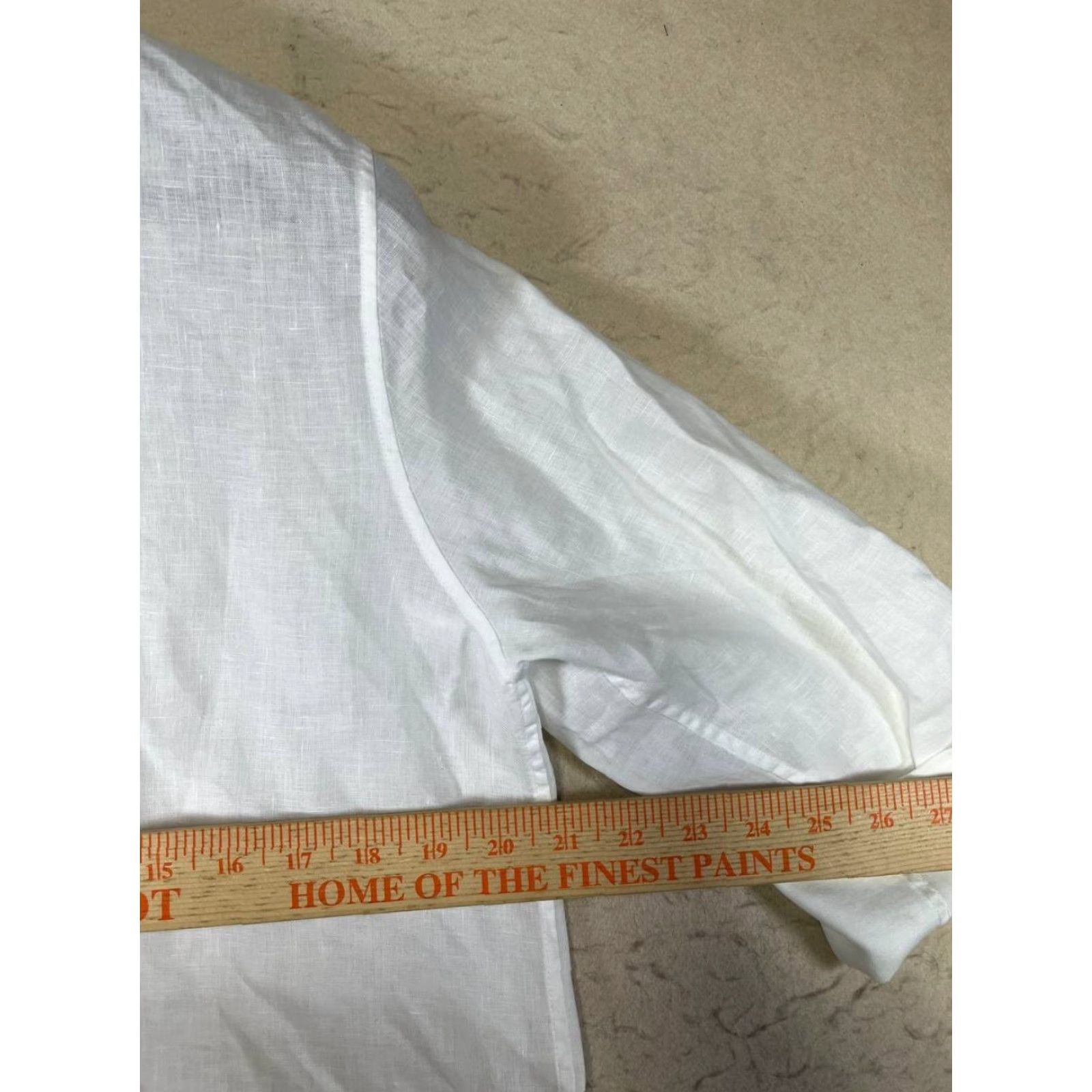 Vintage Chico's 100% Linen White Button-Up Top 3/4 Sleeve Beachy Lagenlook Size 1 Womens Shirt Blouse Button-Up Linen Beach Minimalist Office Womens Size XS / US 0-2 / IT 36-38 - 3 Thumbnail