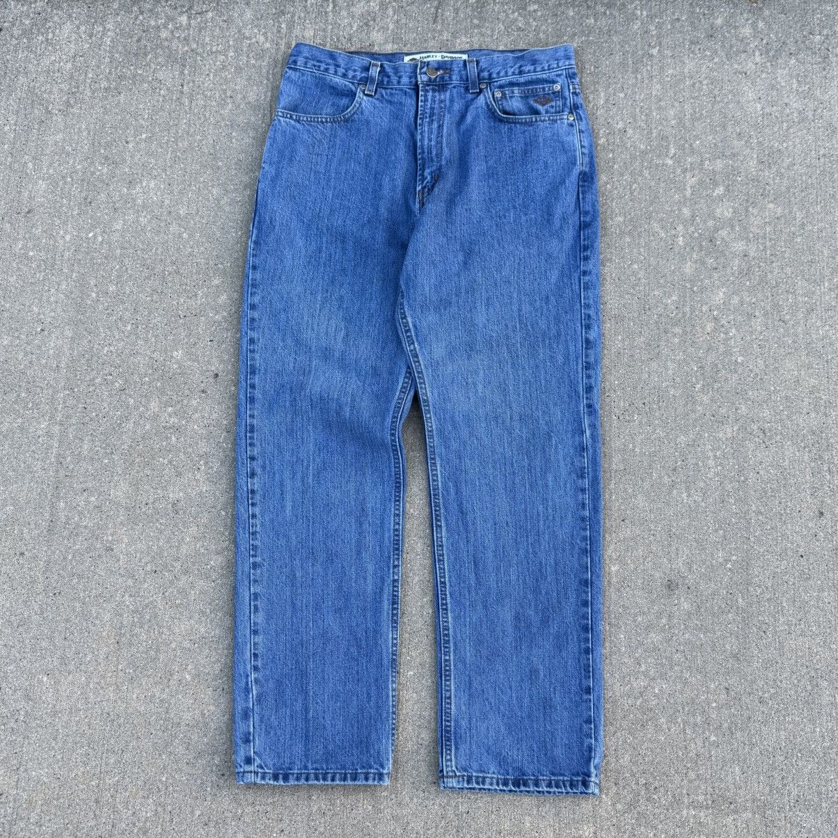 Harley Davidson × Vintage Vintage 00’s Harley-Davidson Men’s Jeans 34x30 Straight Fit Size US 34 / EU 50 - 2 Thumbnail