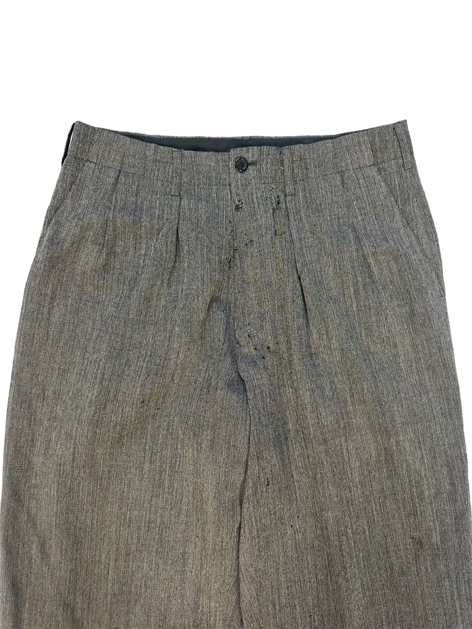 Y's TRASHED🔥 Y's FOR MEN DISTRESSED TROUSERS #7922-190 Size US 31 - 2 Thumbnail