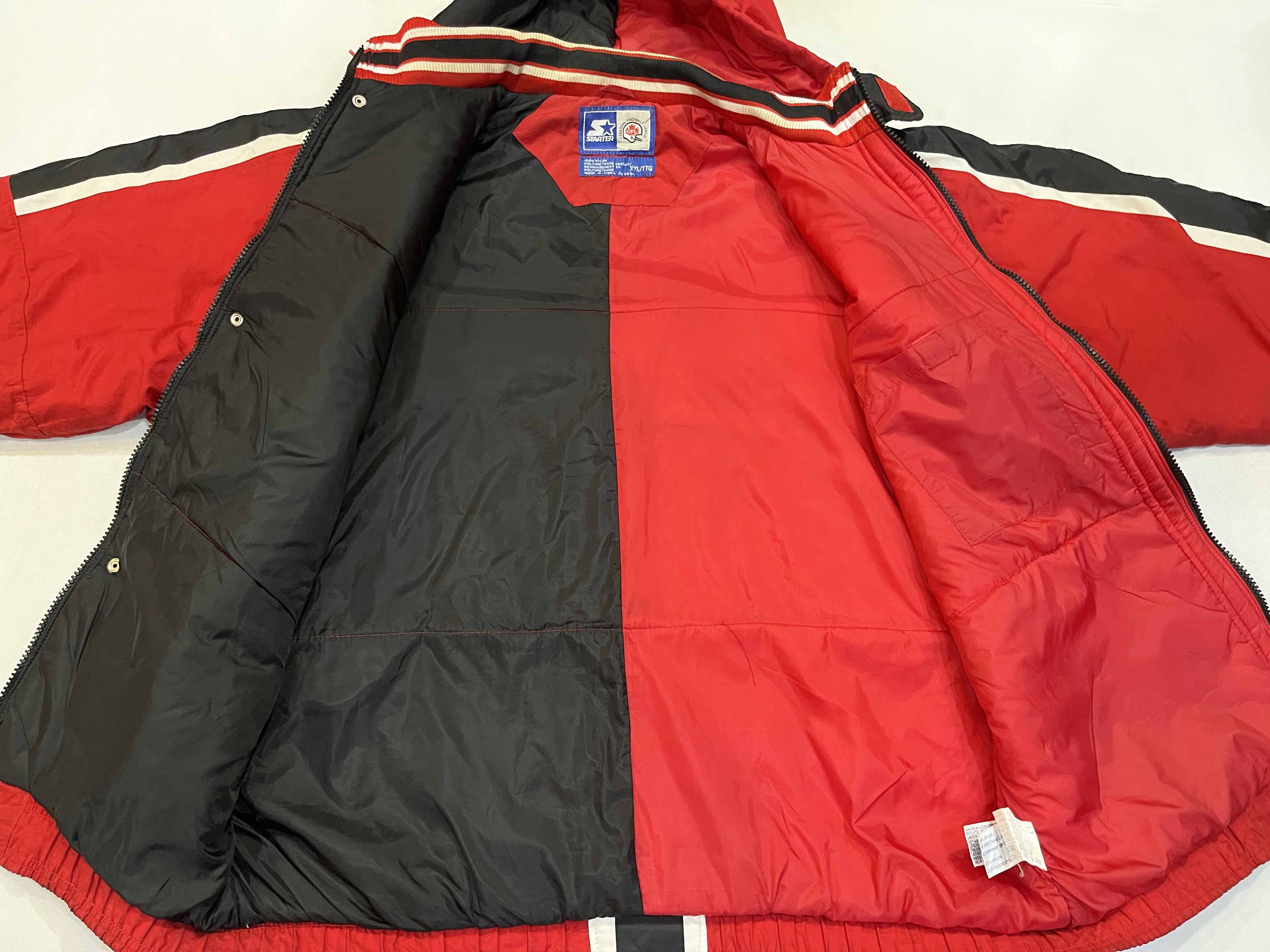 Starter × Vintage Vintage Starter CFL Calgary Stampeders Hoodie Puffer Jacket Size US XL / EU 56 / 4 - 10 Thumbnail