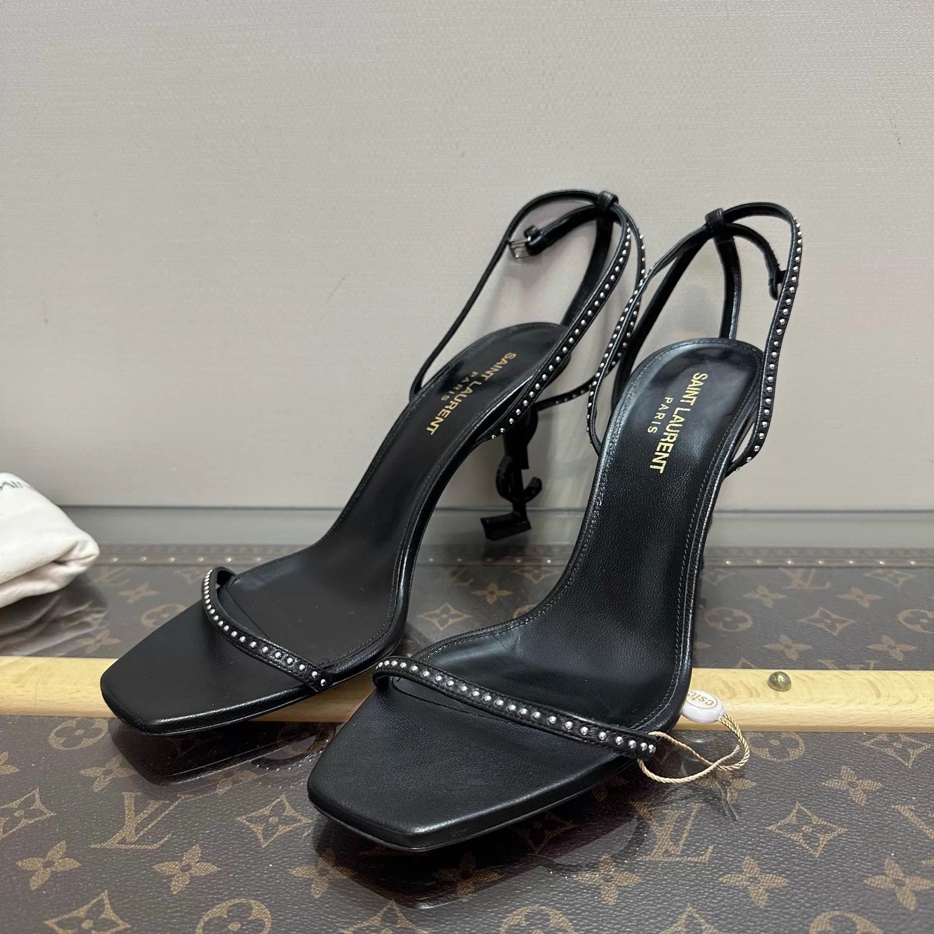 Saint Laurent Paris Saint Laurent Logo High Heels 38.5 Size US 8 / IT 38 - 2 Thumbnail
