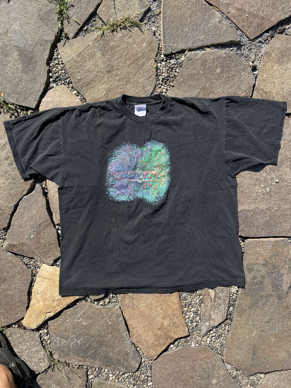 Nike × Vintage 🇺🇸90’s Nike Vintage big logo Made in USA black t-shirt tee Size US XL / EU 56 / 4 - 1 Thumbnail