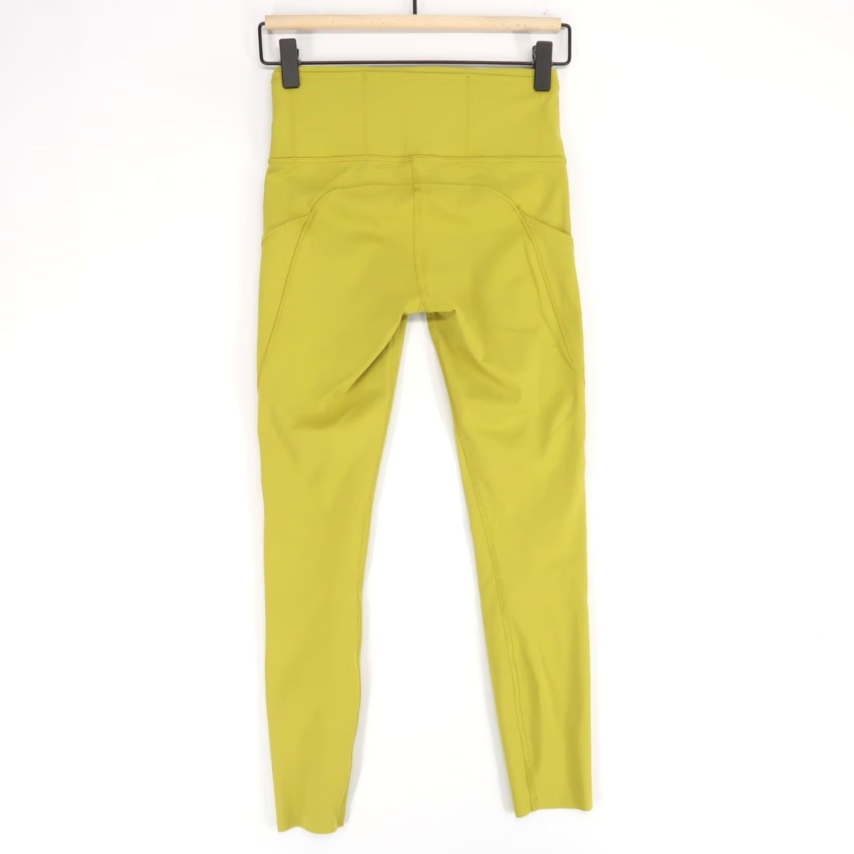 Lululemon Lululemon Womens Leggings 4 Golden Lime High Rise Fast Free Side Pockets Size 27" / US 4 / IT 40 - 3 Thumbnail