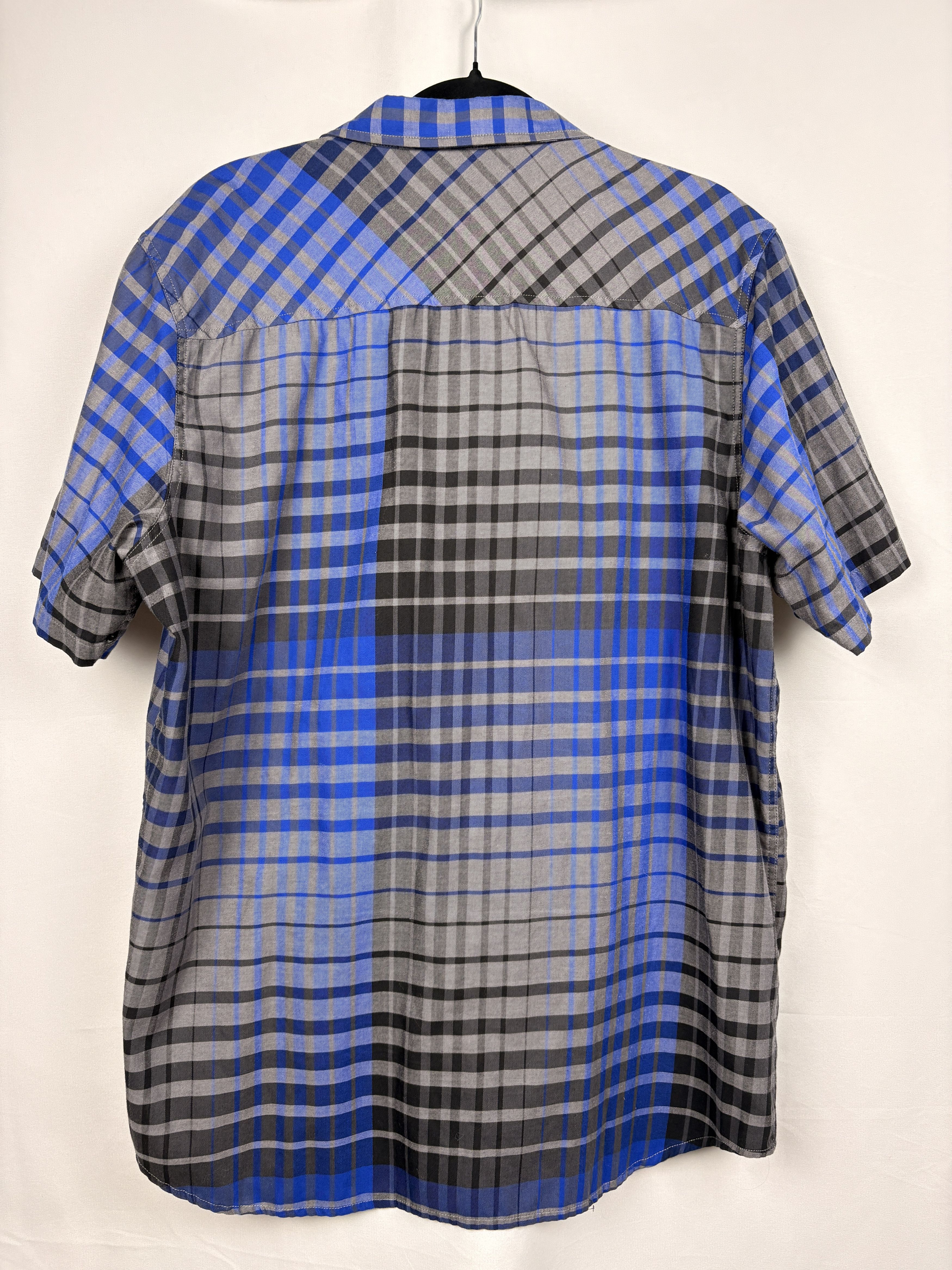 Oakley Men’s Oakley Plaid Shirt Blue Gray Short Sleeve Size US XL / EU 56 / 4 - 2 Thumbnail