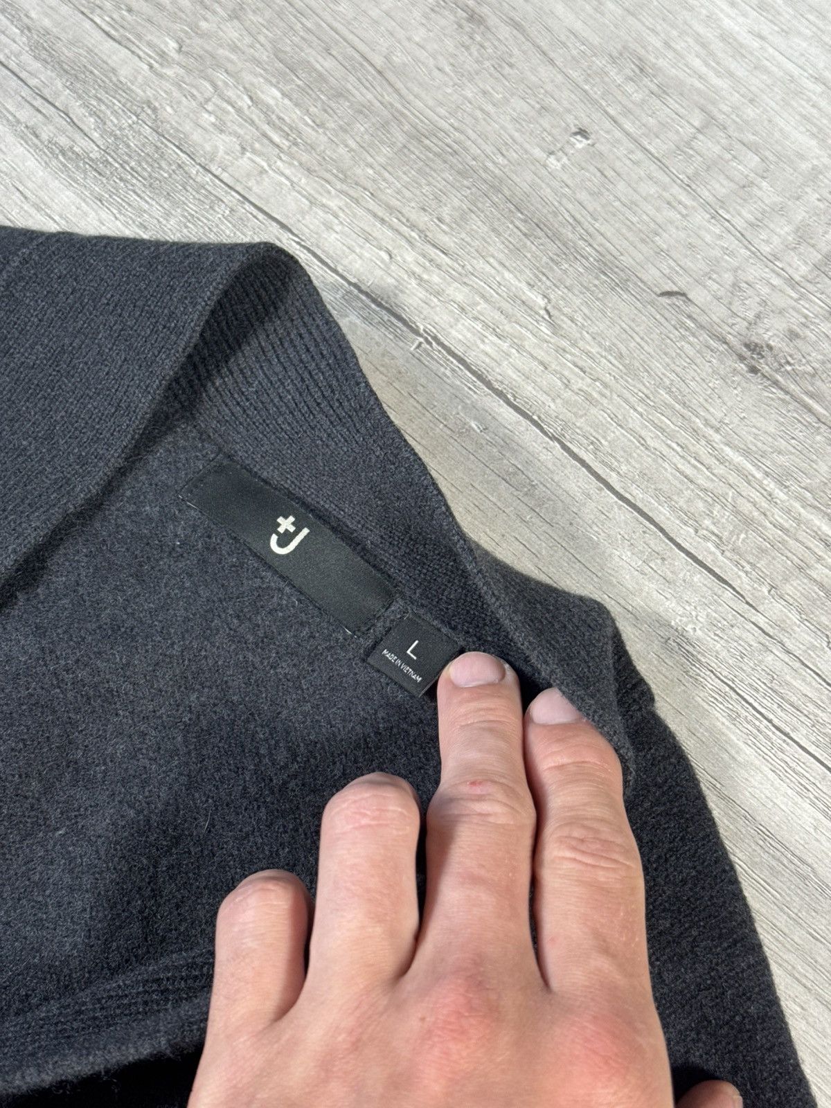 Jil Sander × Uniqlo Jil Sander x Uniqlo +J Wool Cardigan Black Gray Oversized Size US L / EU 52-54 / 3 - 6 Thumbnail