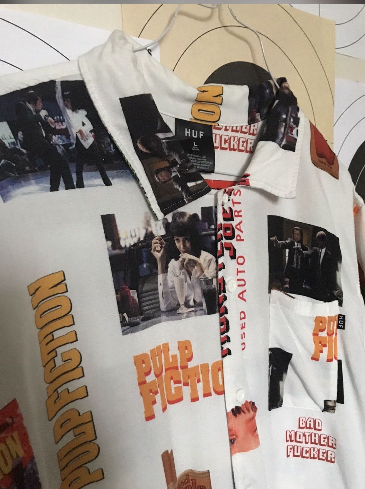Huf Huf x pulp fiction button up shirt Size US L / EU 52-54 / 3 - 2 Thumbnail
