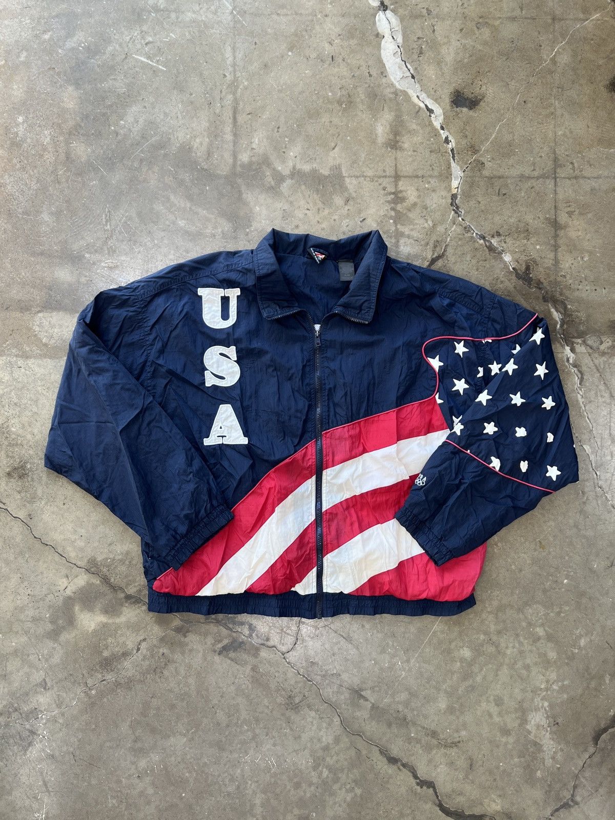 USA Olympics × Vintage Vintage USA Olympic USA Flag & Stars Windbreaker Jacket XL Size US XL / EU 56 / 4 - 2 Thumbnail