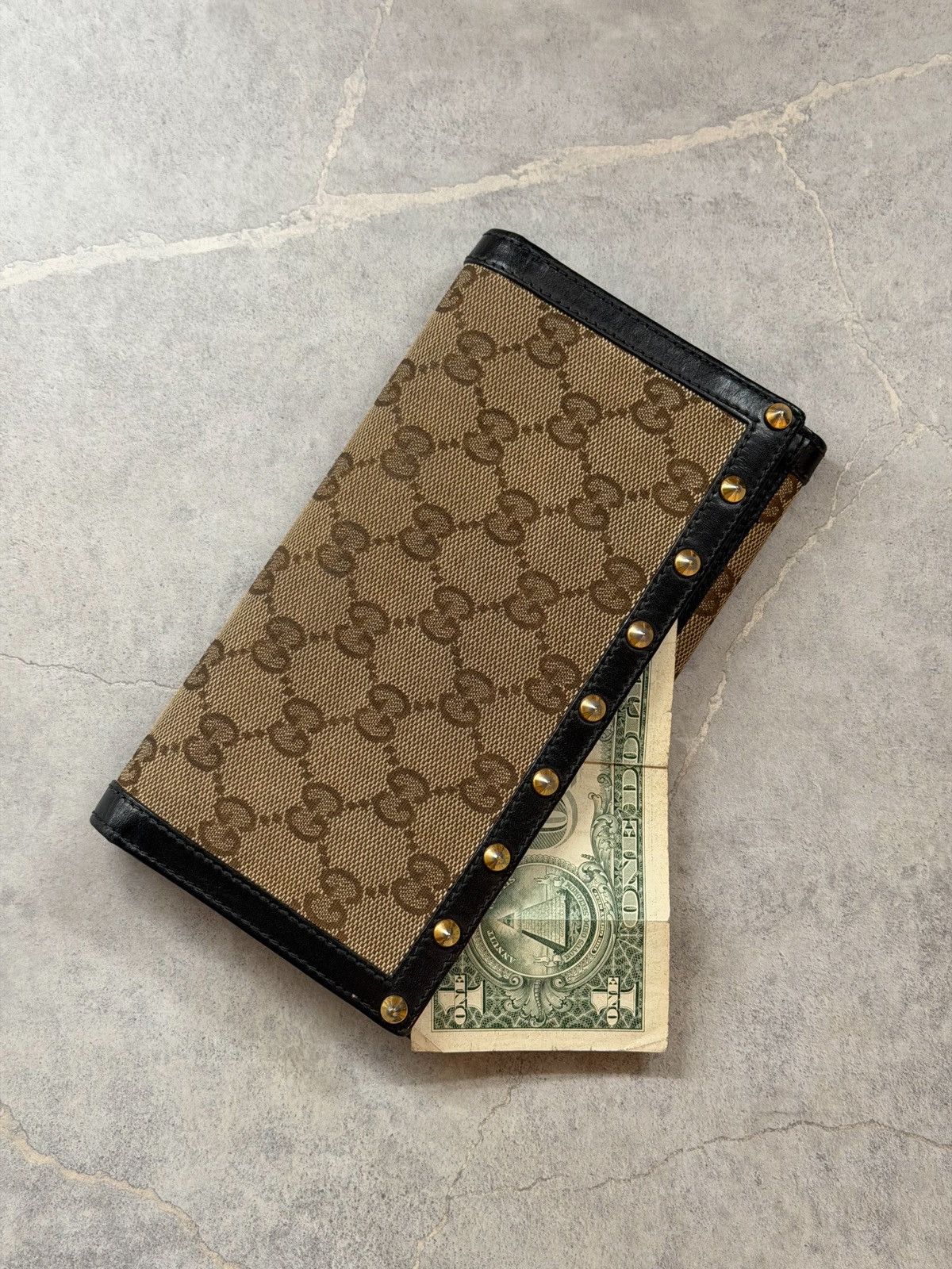 Gucci GUCCI Tom Ford FW 2003 Studded Monogram Flap Wallet demna gg Size ONE SIZE - 3 Thumbnail