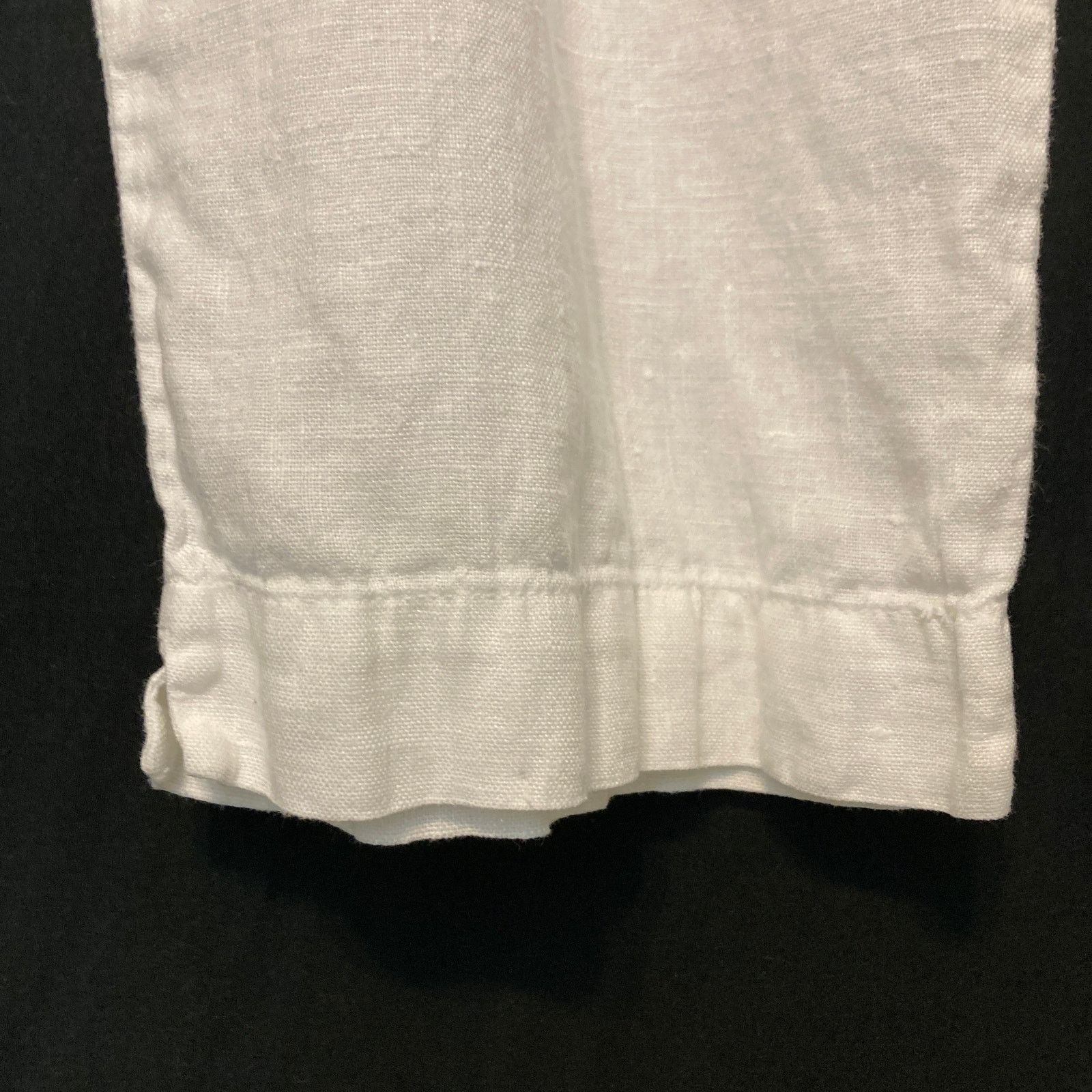 Other Marc Ware Hot Cotton Linen White Pull On Casual Capri Pants Size 38" / US 16 / IT 52 - 4 Thumbnail