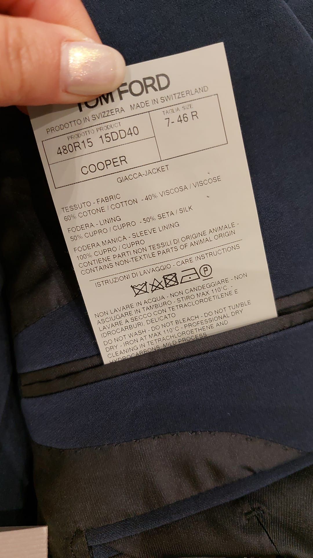 Tom Ford o1loc1c0824 15DD40SZ Cooper Jacket Suit in Blue Size US S / EU 44-46 / 1 - 3 Thumbnail