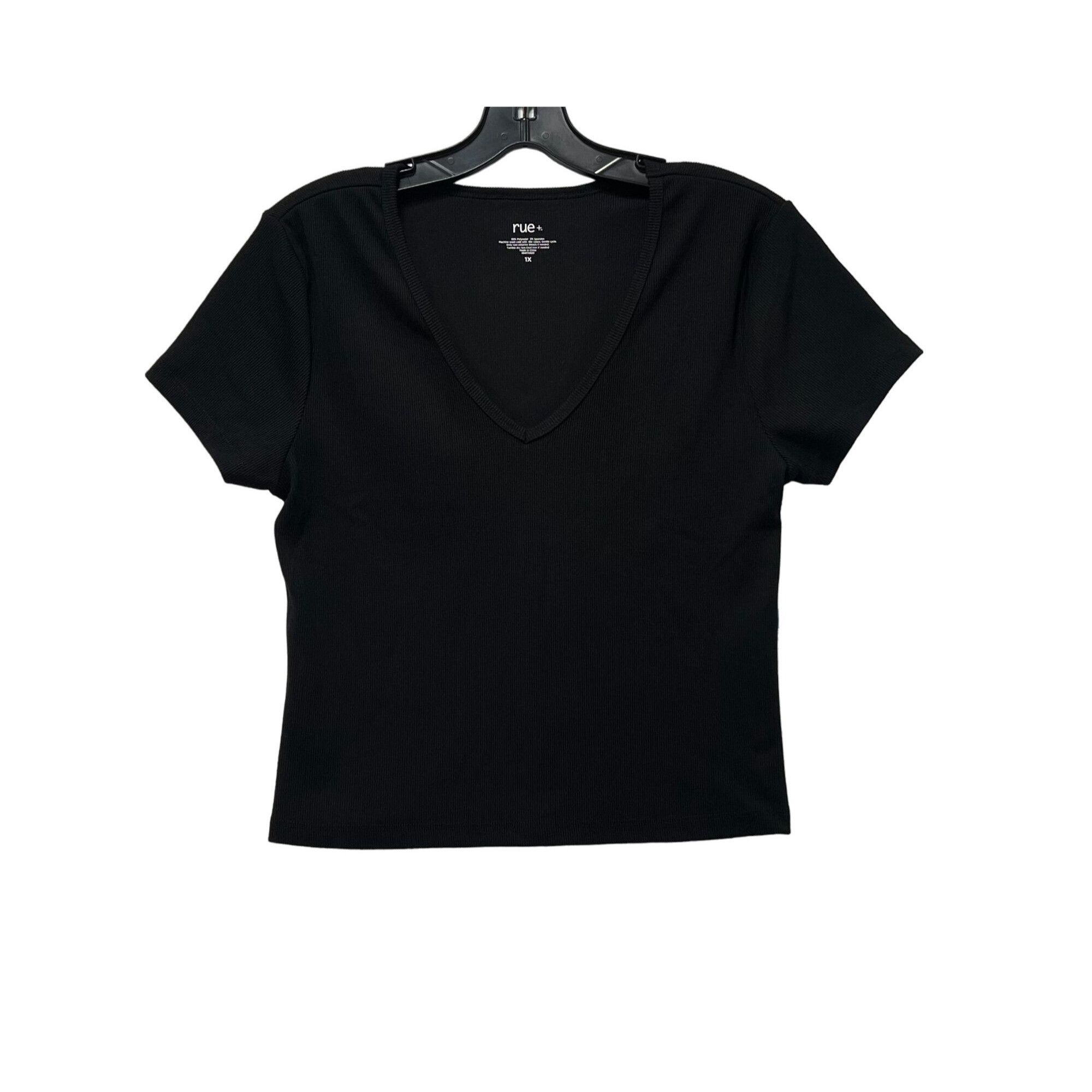 Other Rue + - Women's Short Sleeve Top - Black - 1X Size XL / US 12-14 / IT 48-50 - 1 Thumbnail