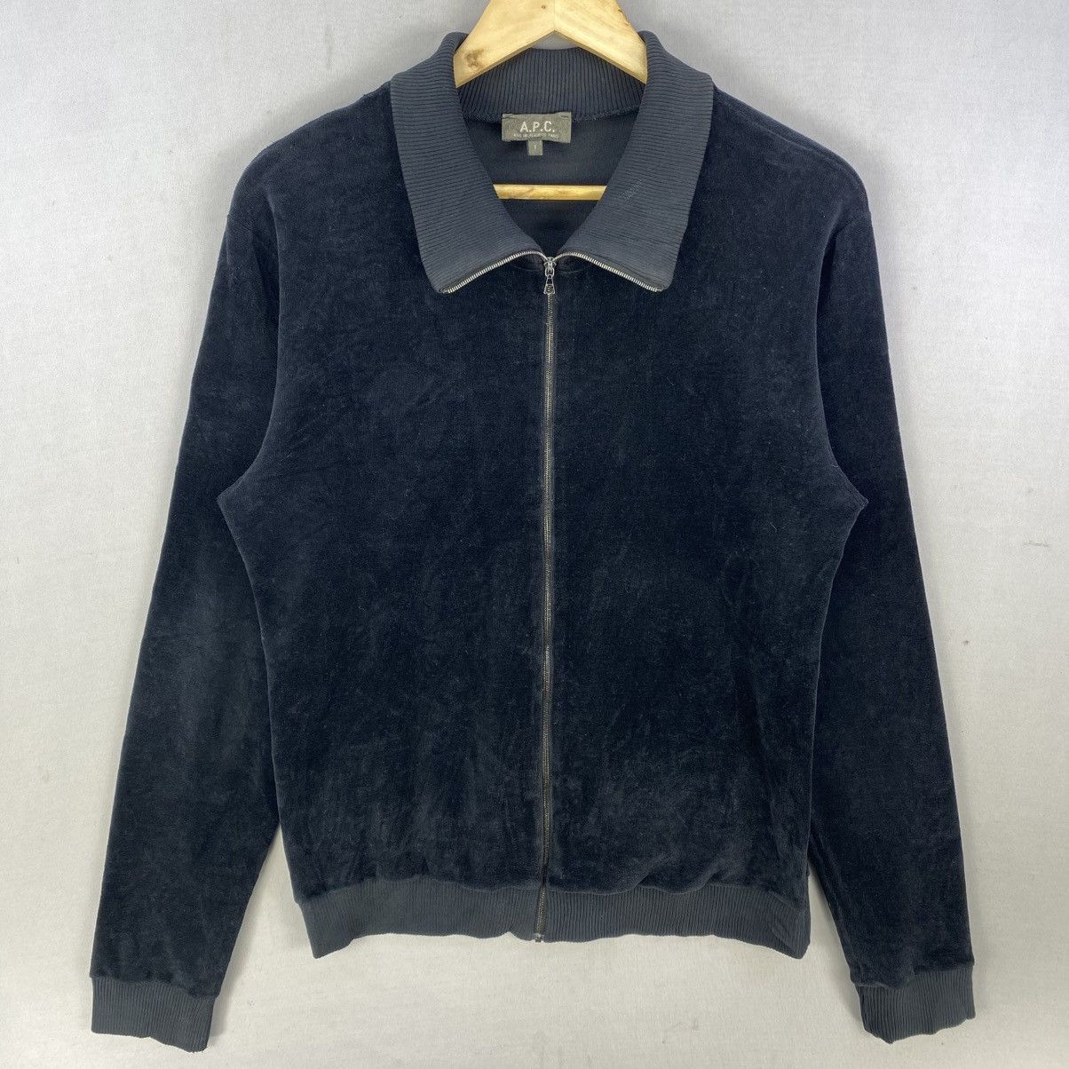 A.P.C. Vintage A.P.C Velvet Zipper Jacket Size US S / EU 44-46 / 1 - 1 Thumbnail