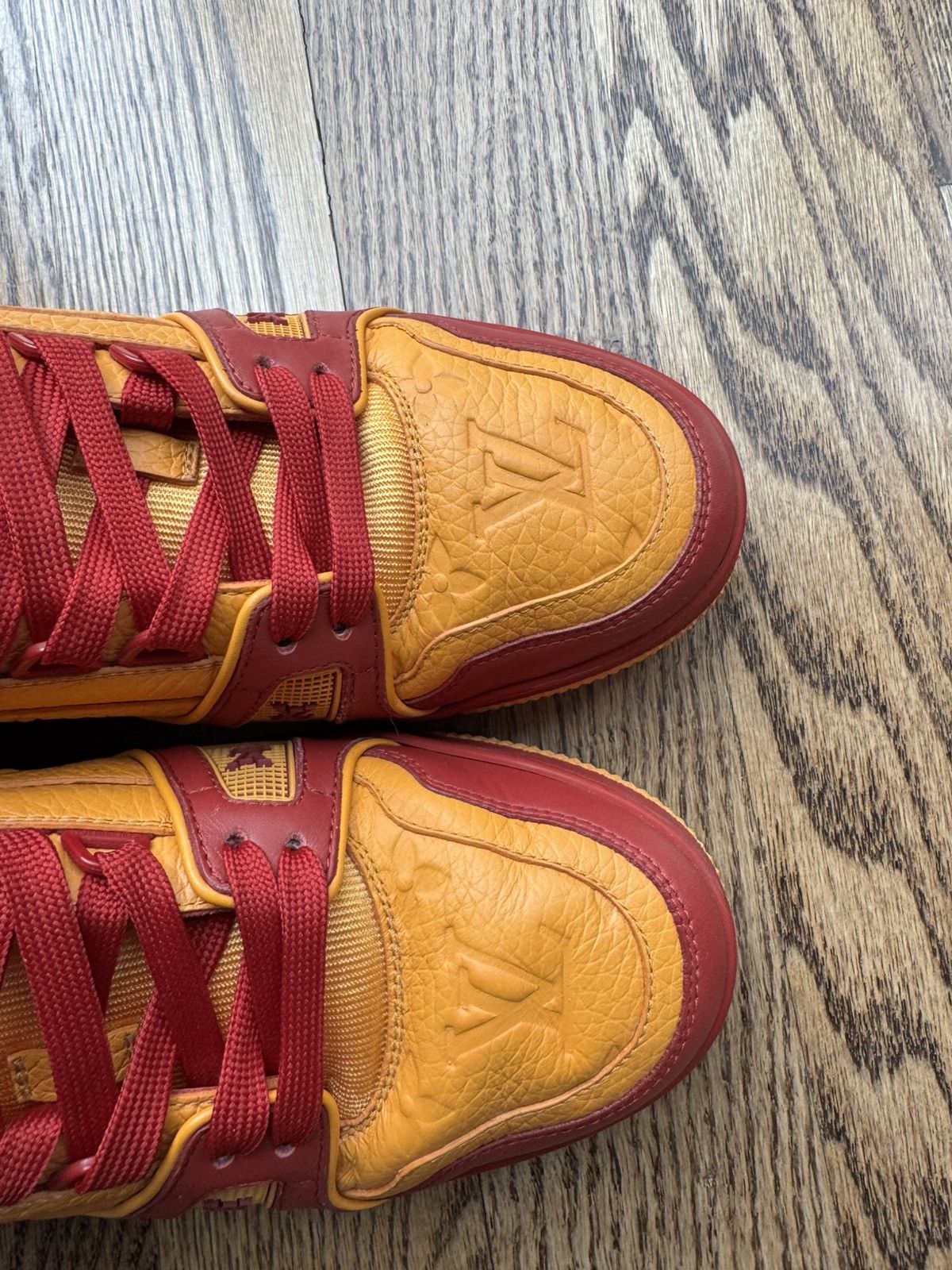 Louis Vuitton Louis Vuitton LV Trainer Virgil Abloh Red Orange 9.5 Size US 9.5 / IT 39.5 - 7 Thumbnail
