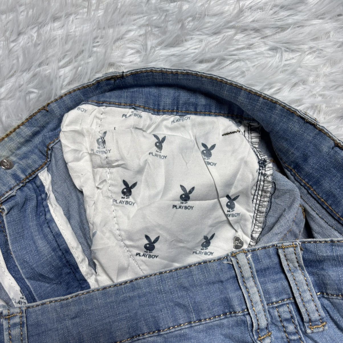 Playboy Playboy Men's Denim Shorts - Light Blue Faded Style Size US 32 / EU 48 - 4 Thumbnail