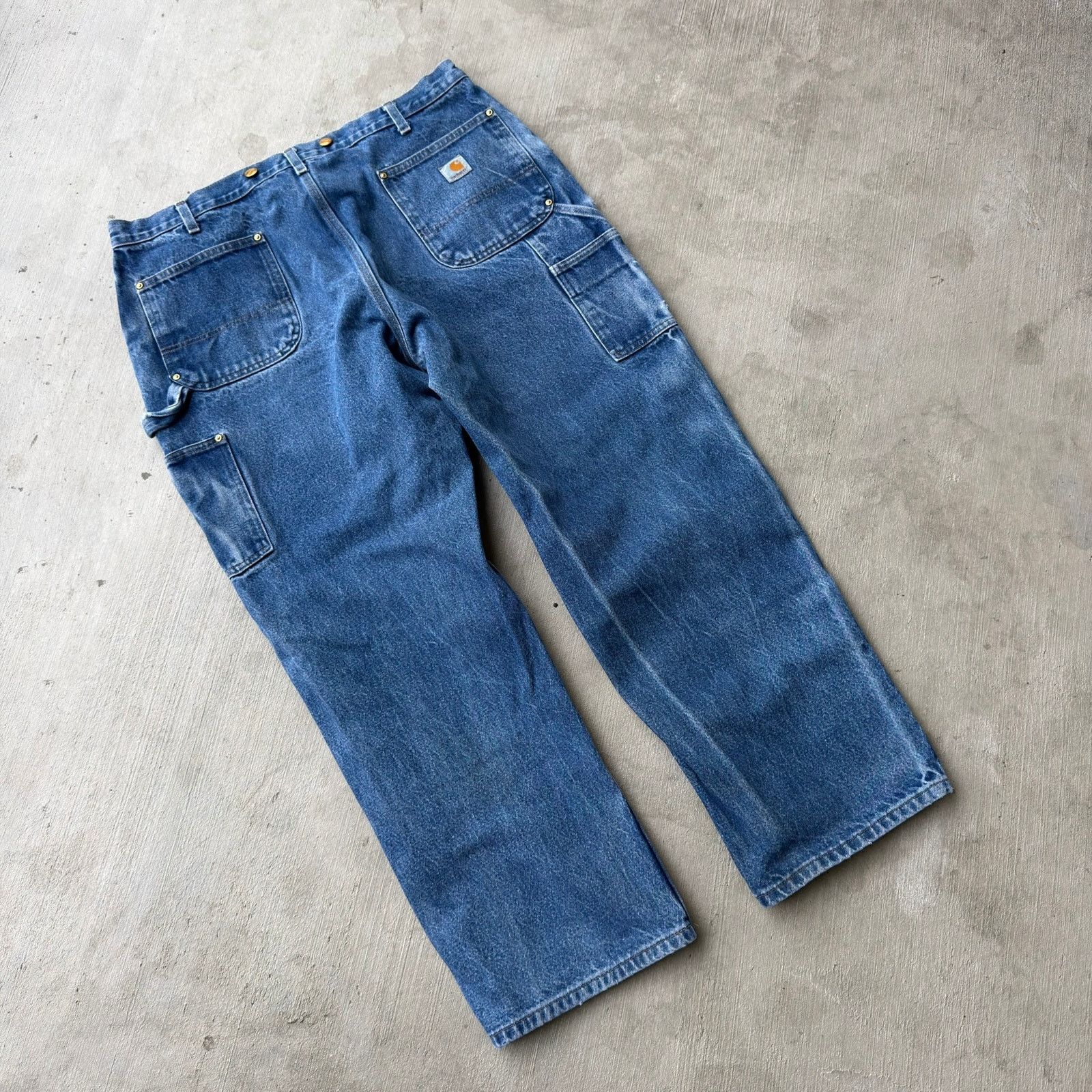Carhartt × Vintage Carhartt denim blue jean double knee work carpenter pants Size US 38 / EU 54 - 4 Thumbnail