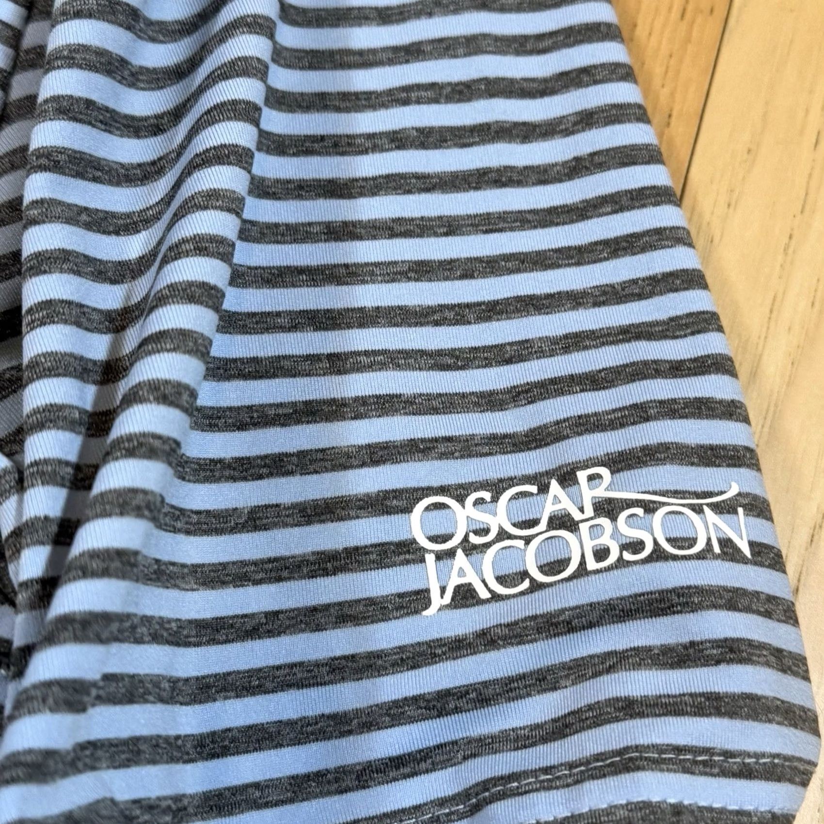 Oscar Jacobson Oscar Jacobson Golf Polo Shirt Men's L Blue Stripe Size US L / EU 52-54 / 3 - 5 Thumbnail