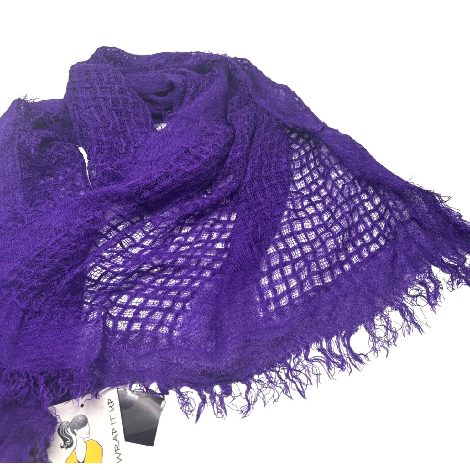 Other Cejon Women's Loosely Woven Fashion Scarf, Purple, OS Size ONE SIZE - 2 Thumbnail