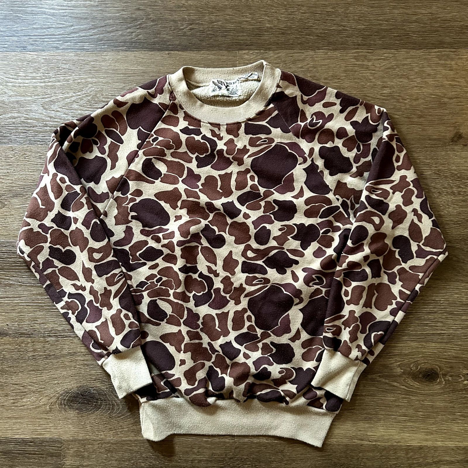 Vintage Duck Bay Camouflage Crew Neck Sweater