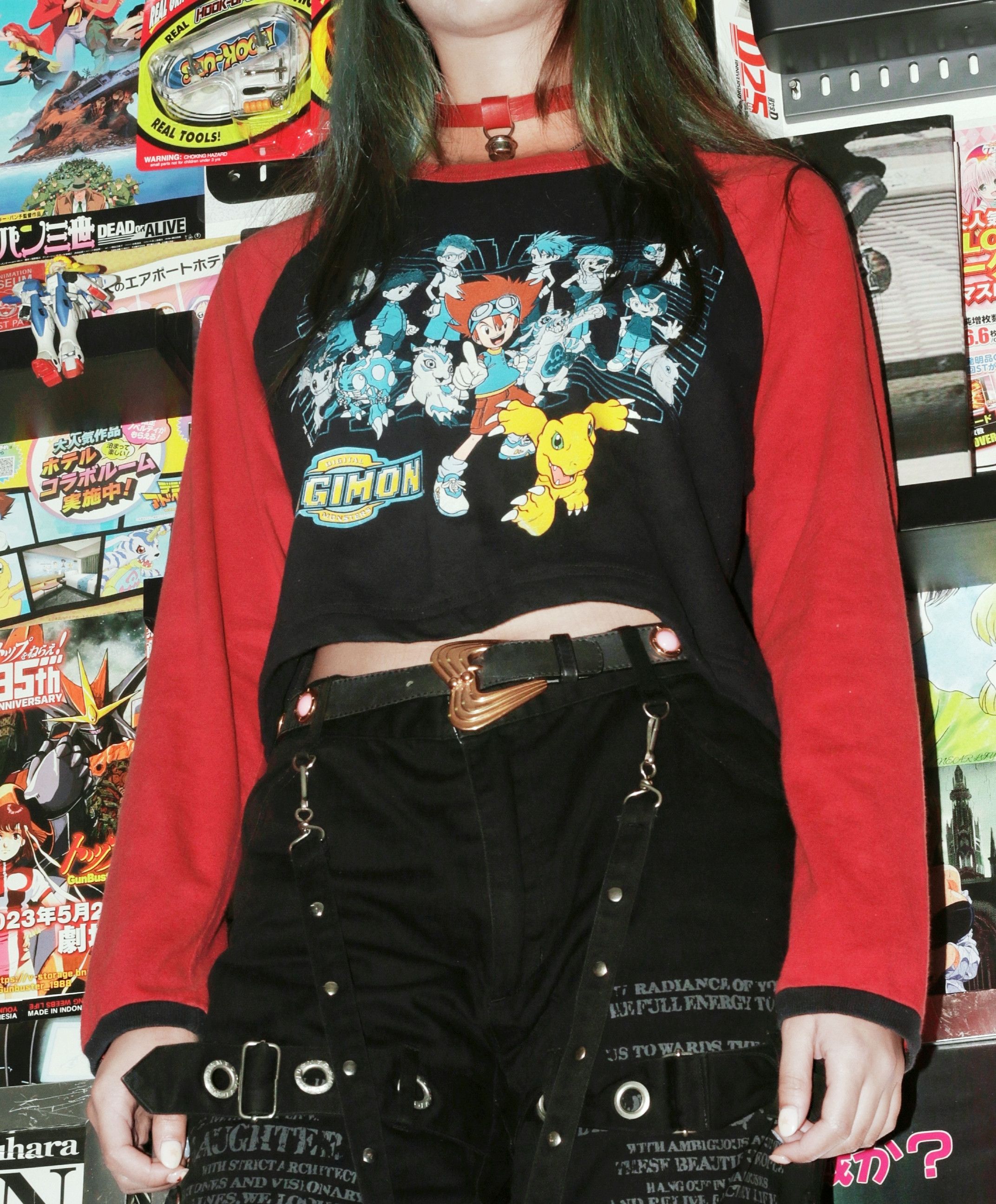 Anime Digimon crop tee Vintage 2000 Official long sleeve Size S / US 4 / IT 40 - 8 Thumbnail