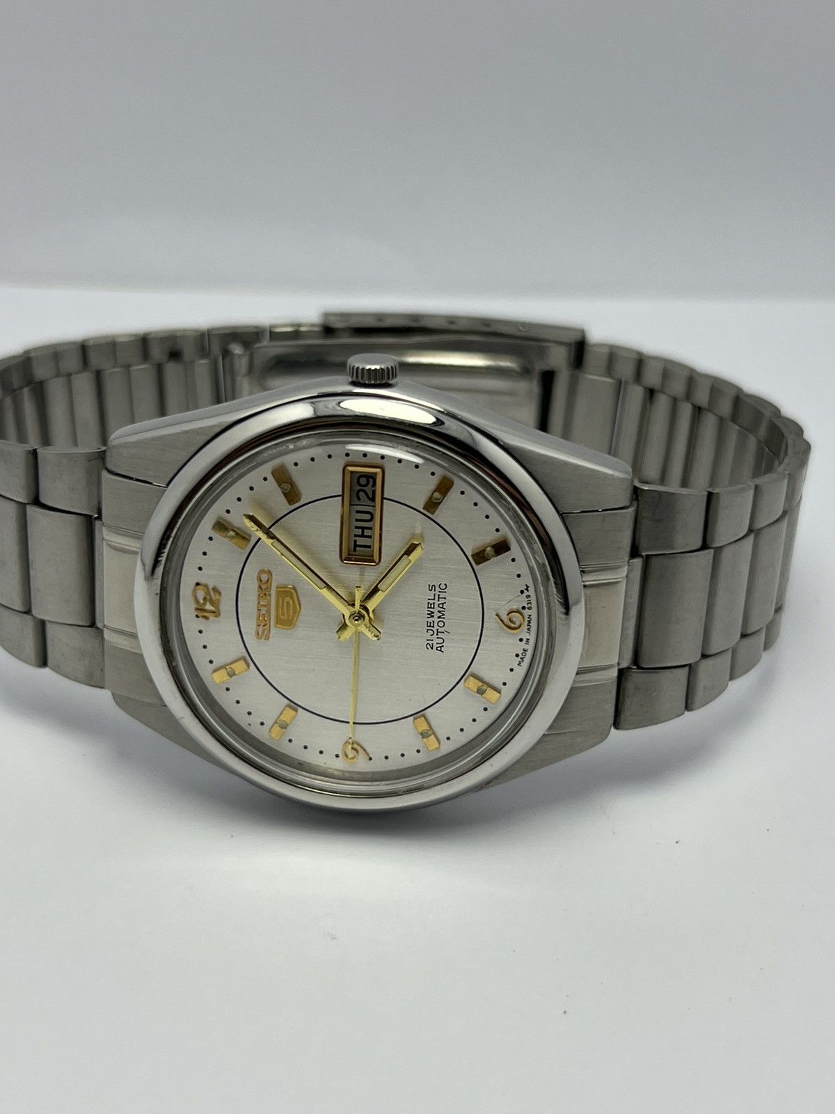 Seiko Seiko 5 Automatic Vintage Wrist Watch Day/Date Japan Size 36 - 15 Thumbnail