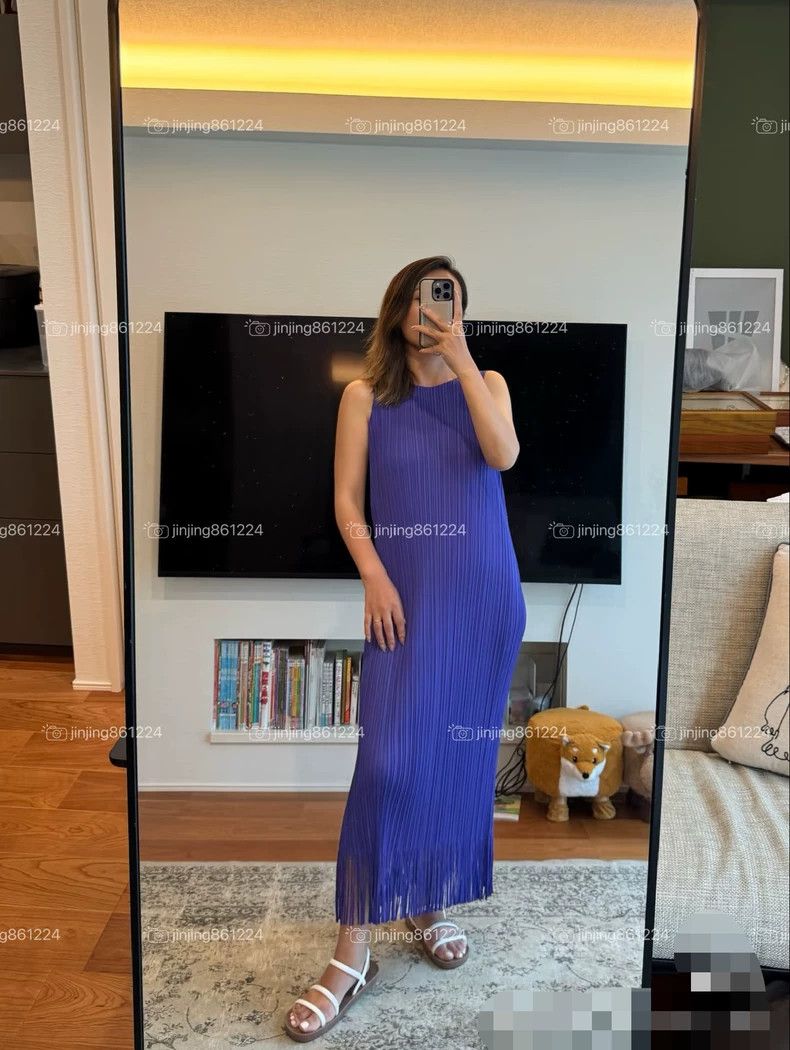 Issey Miyake Issey Miyake size:3 Purple fringed vest dress Size M / US 6-8 / IT 42-44 - 8 Thumbnail