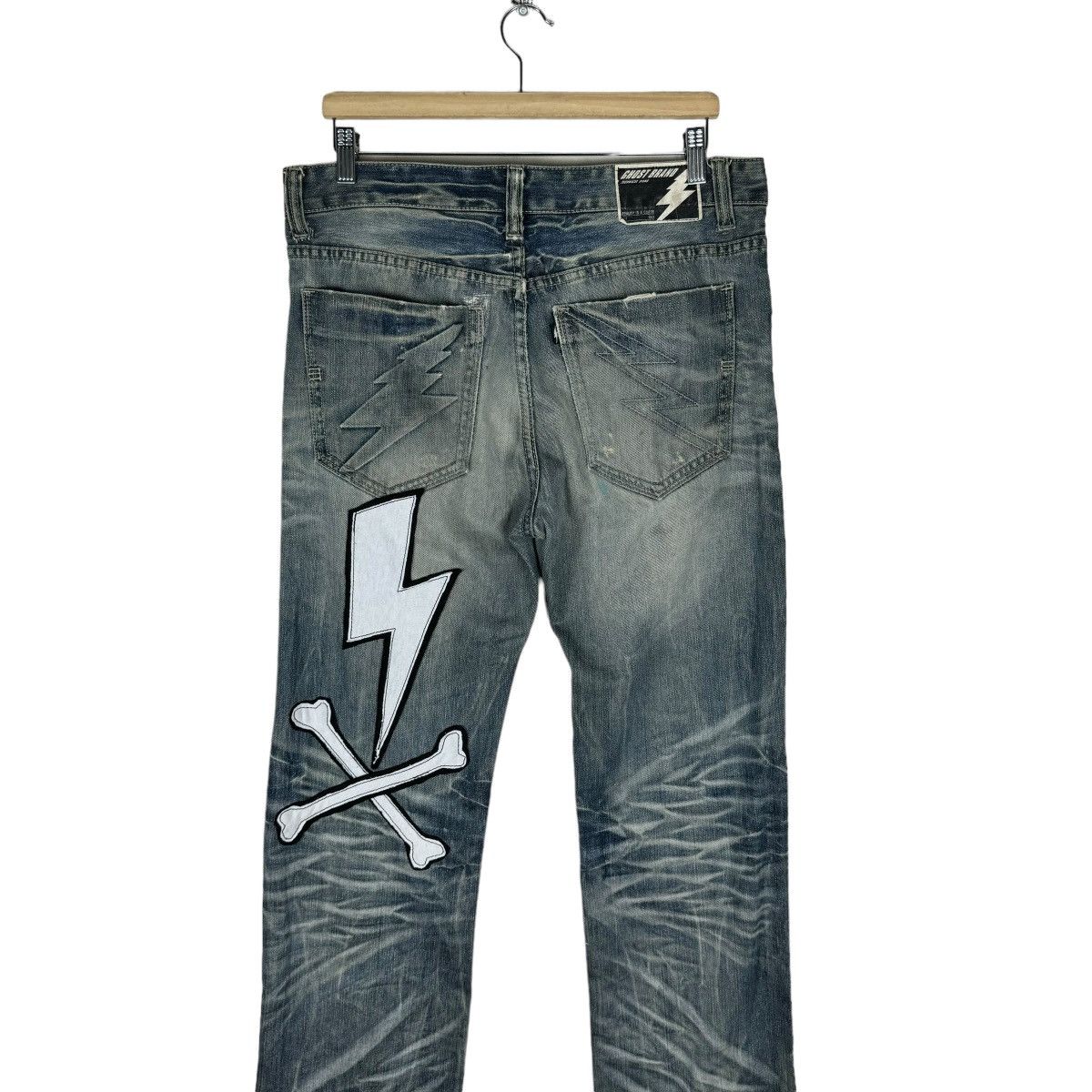 Japanese Brand ☀️GHOST BRAND TECHNICAL SKULL DENIM PANTS Size US 34 / EU 50 - 5 Thumbnail