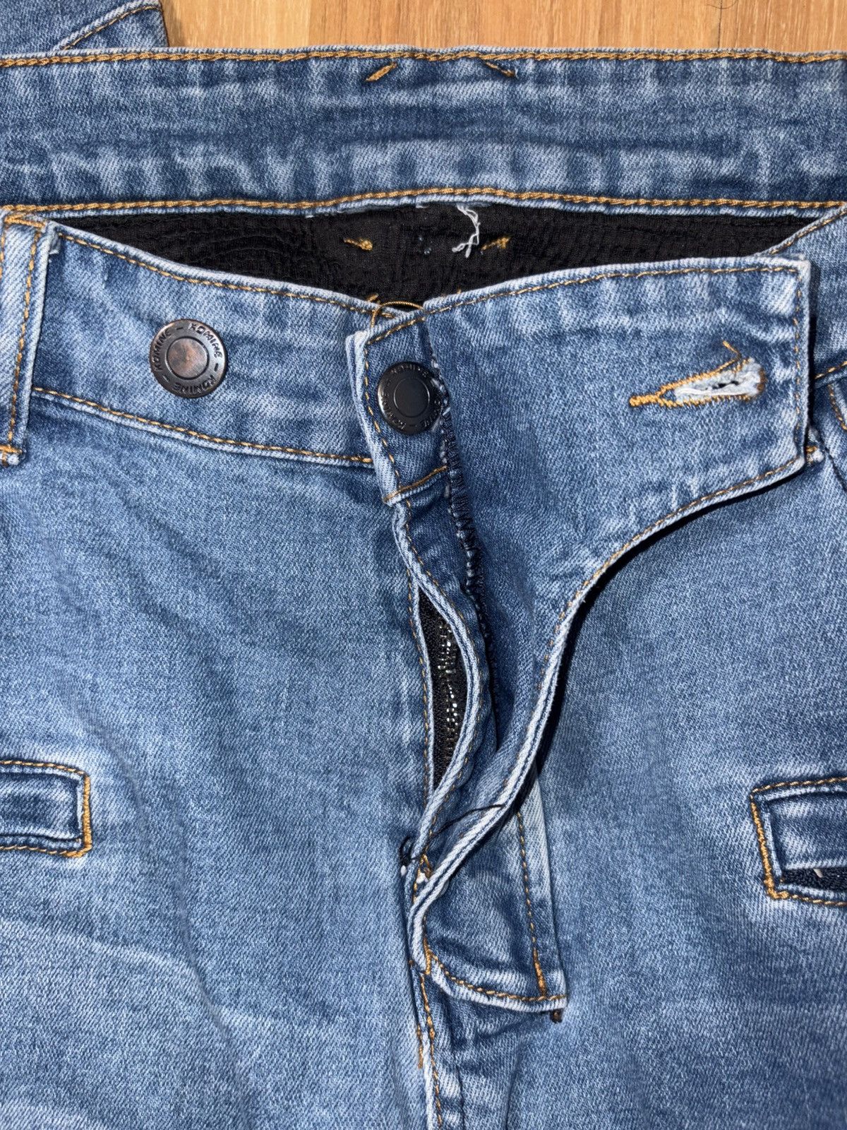 Japanese Brand Balmain Biker Style Distressed jeans Panelled Moto Denim Size US 36 / EU 52 - 9 Thumbnail
