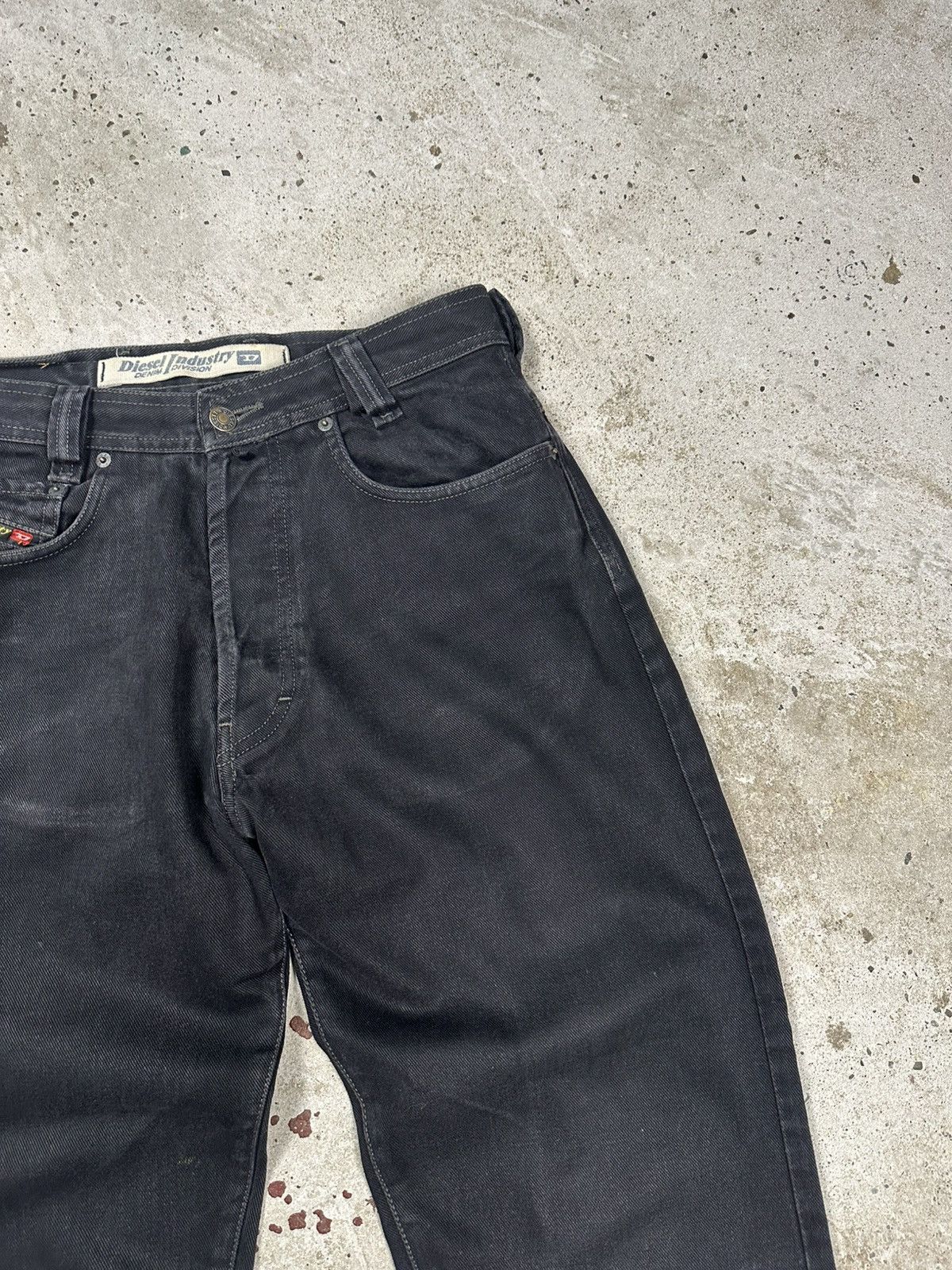 Diesel Vintage 90s Diesel Paddle Black Baggy Denim Jeans Jacket Size US 30 / EU 46 - 7 Thumbnail