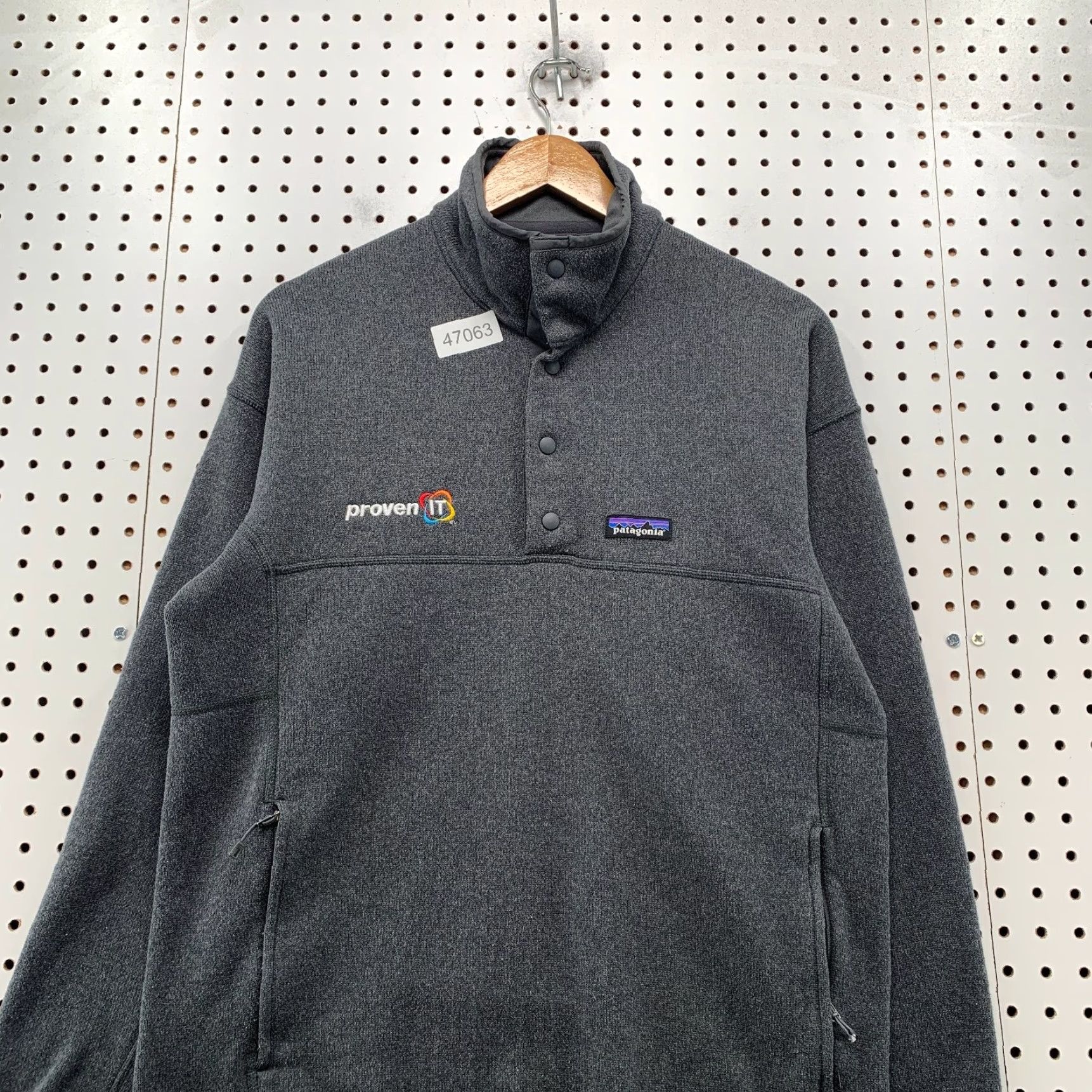 Patagonia Patagonia Better Sweater Mens Medium Gray 1/4 Snap PROVE IT Gray Pullover Sweatshirt Size US M / EU 48-50 / 2 - 4 Thumbnail