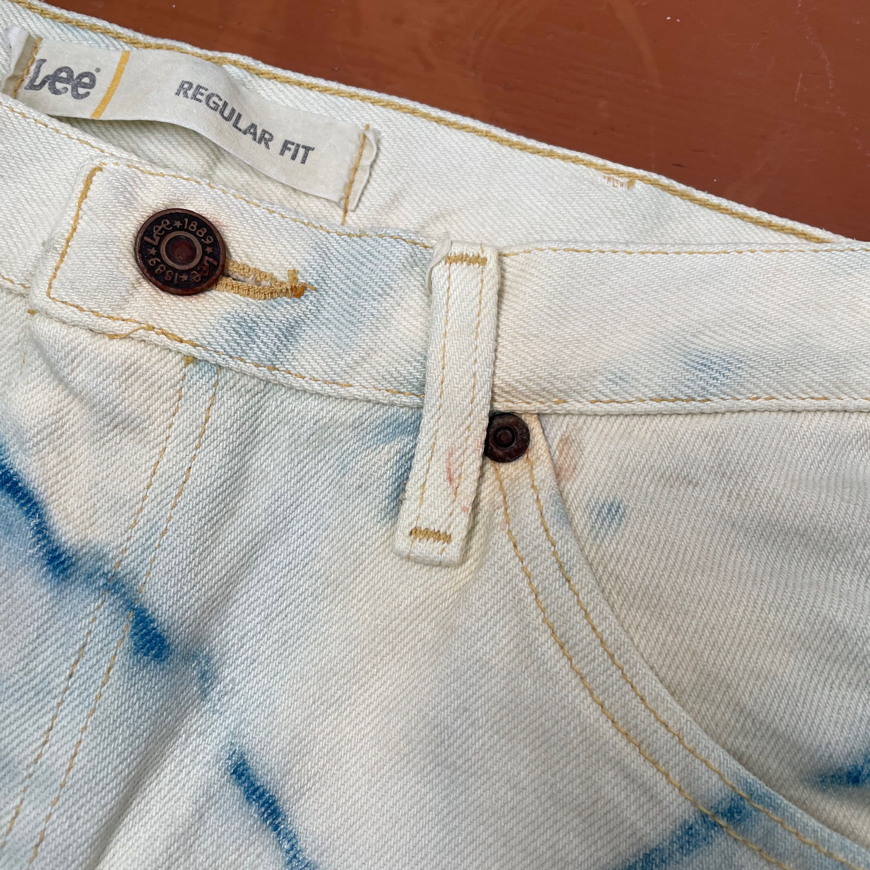 Lee Lee jeans very rare custom print octopus sguid 🦑 Size US 34 / EU 50 - 12 Thumbnail