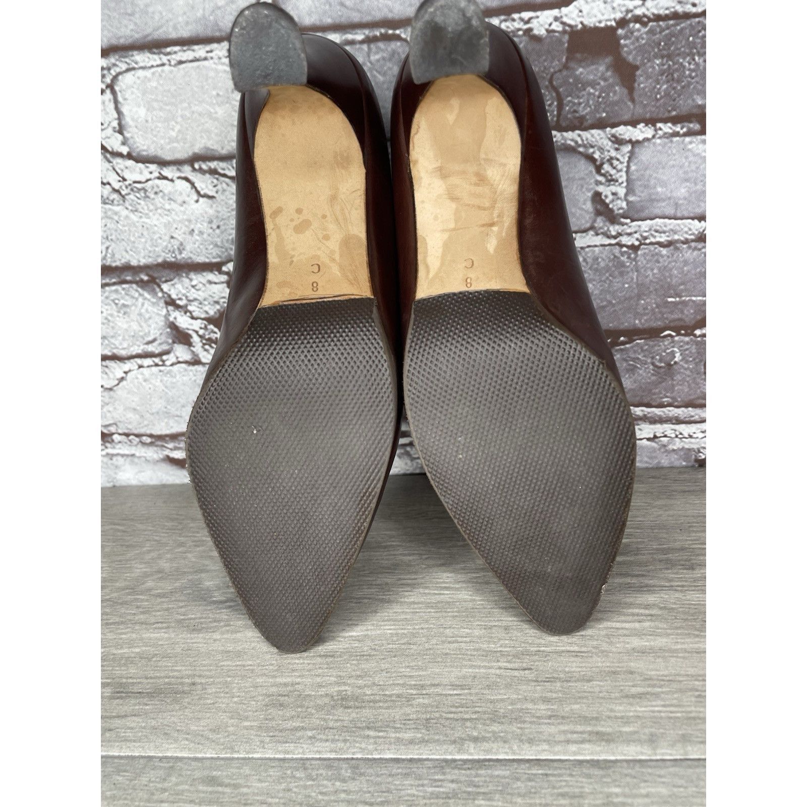 Bally Bally Athena Brown Leather Pointed Toe Pumps Dress Heels Wom Size US 8 / IT 38 - 24 Thumbnail