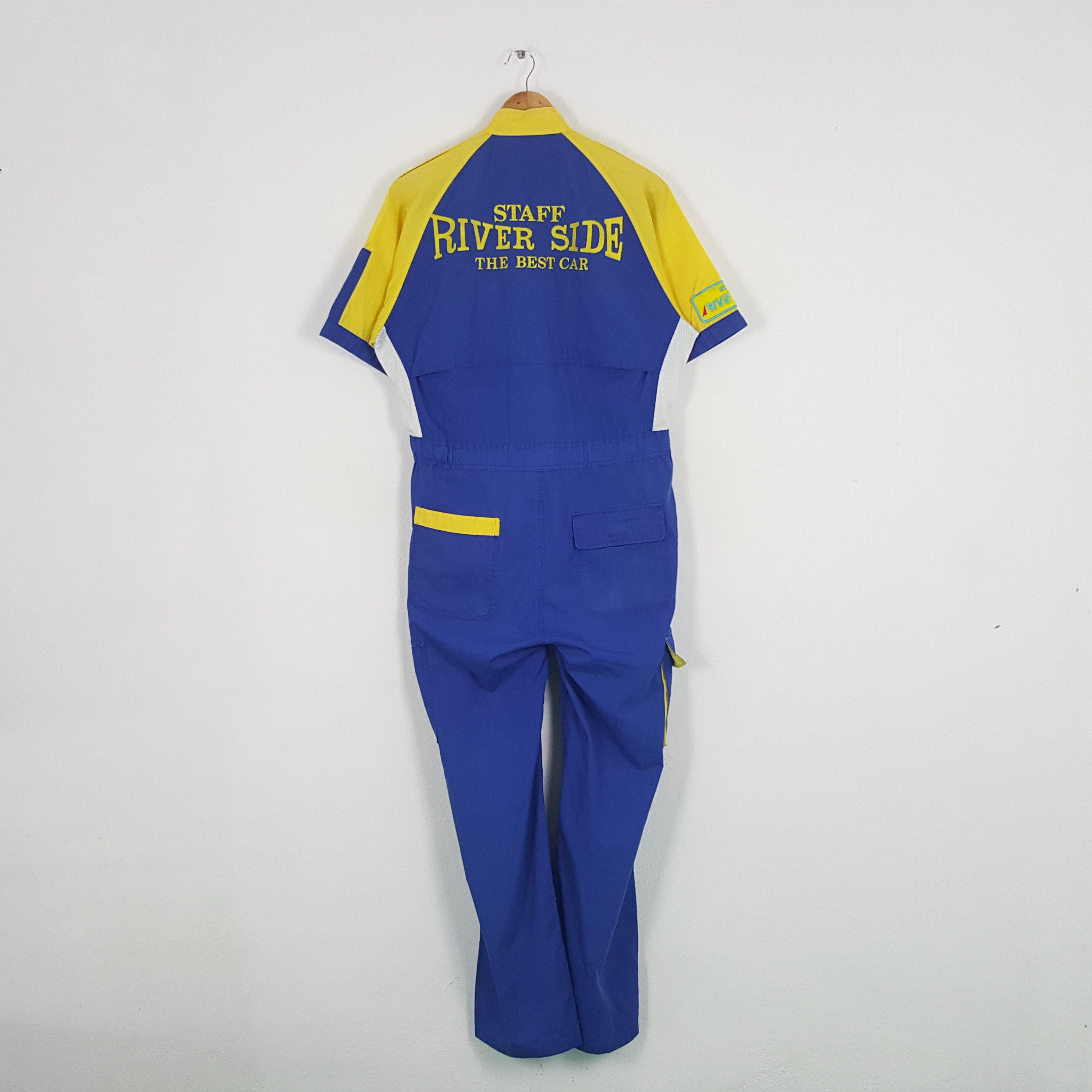 Japanese Brand × Vintage Vintage River Side Japanese Motorsports Coverall Jacket Size US M / EU 48-50 / 2 - 1 Thumbnail