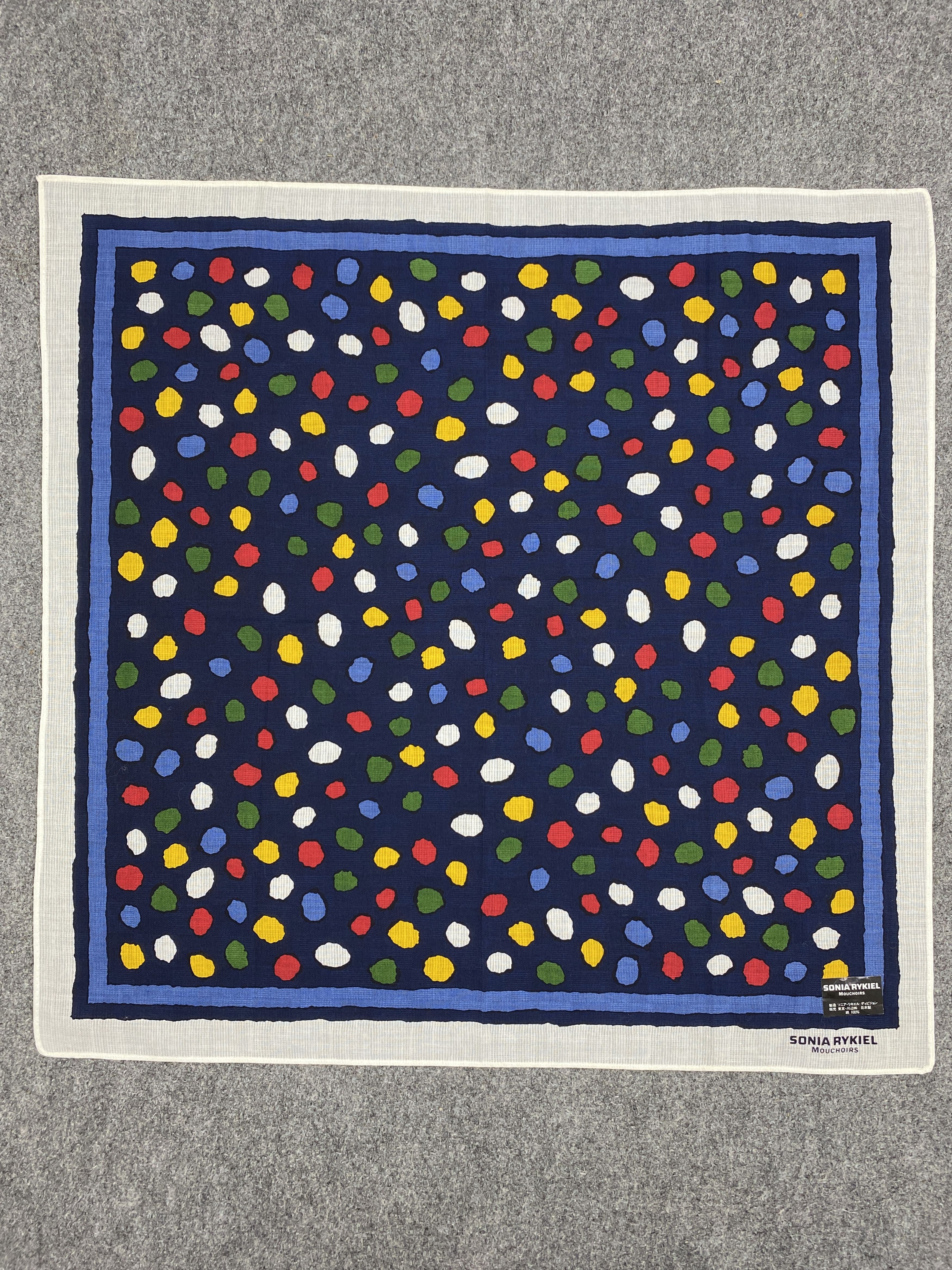 Sonia Rykiel × Vintage Sonia Rykiel Handkerchief Pocketsquares HKC0293 Size ONE SIZE - 4 Thumbnail